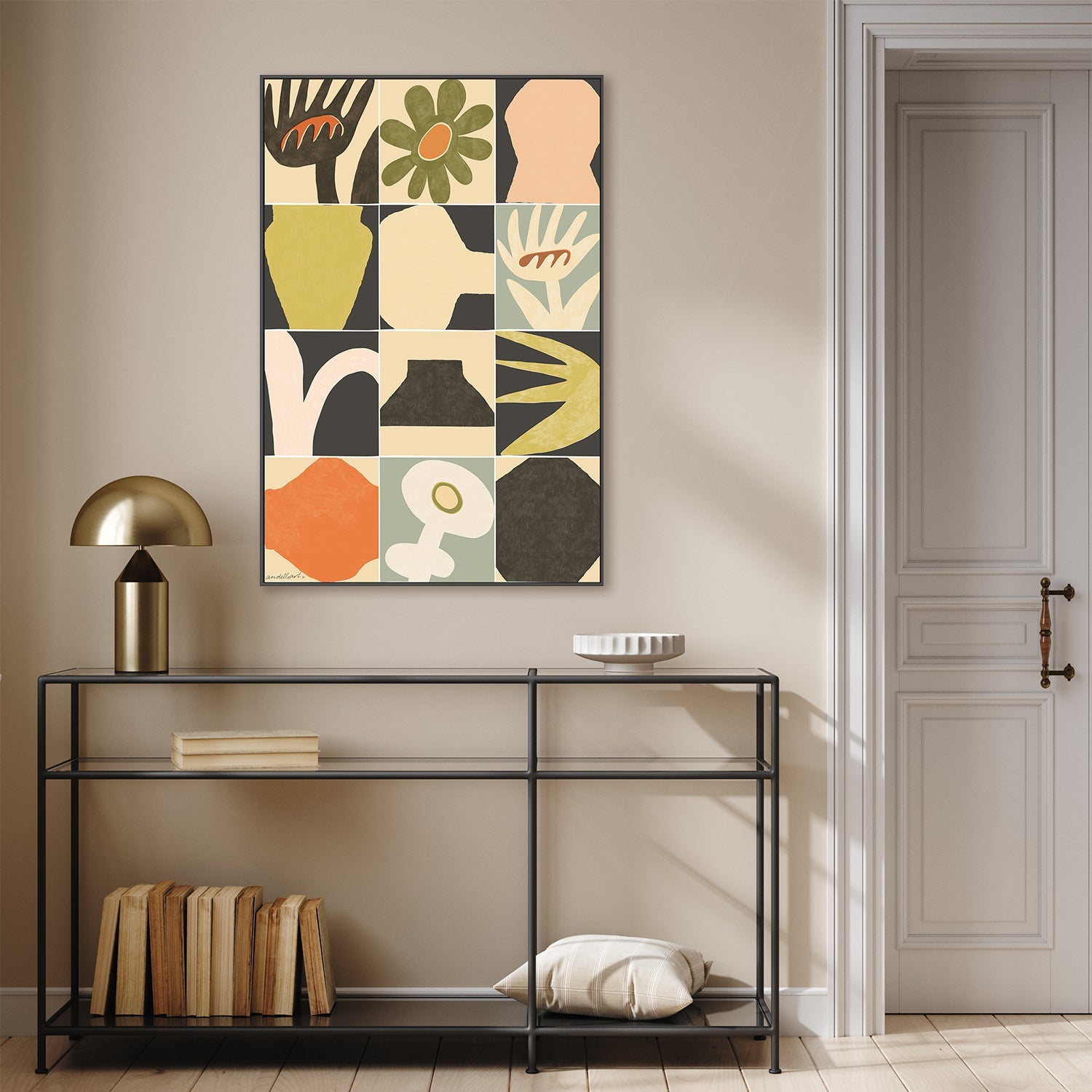 wall-art-print-canvas-poster-framed-Vintage Floral , By Andelle Art-7