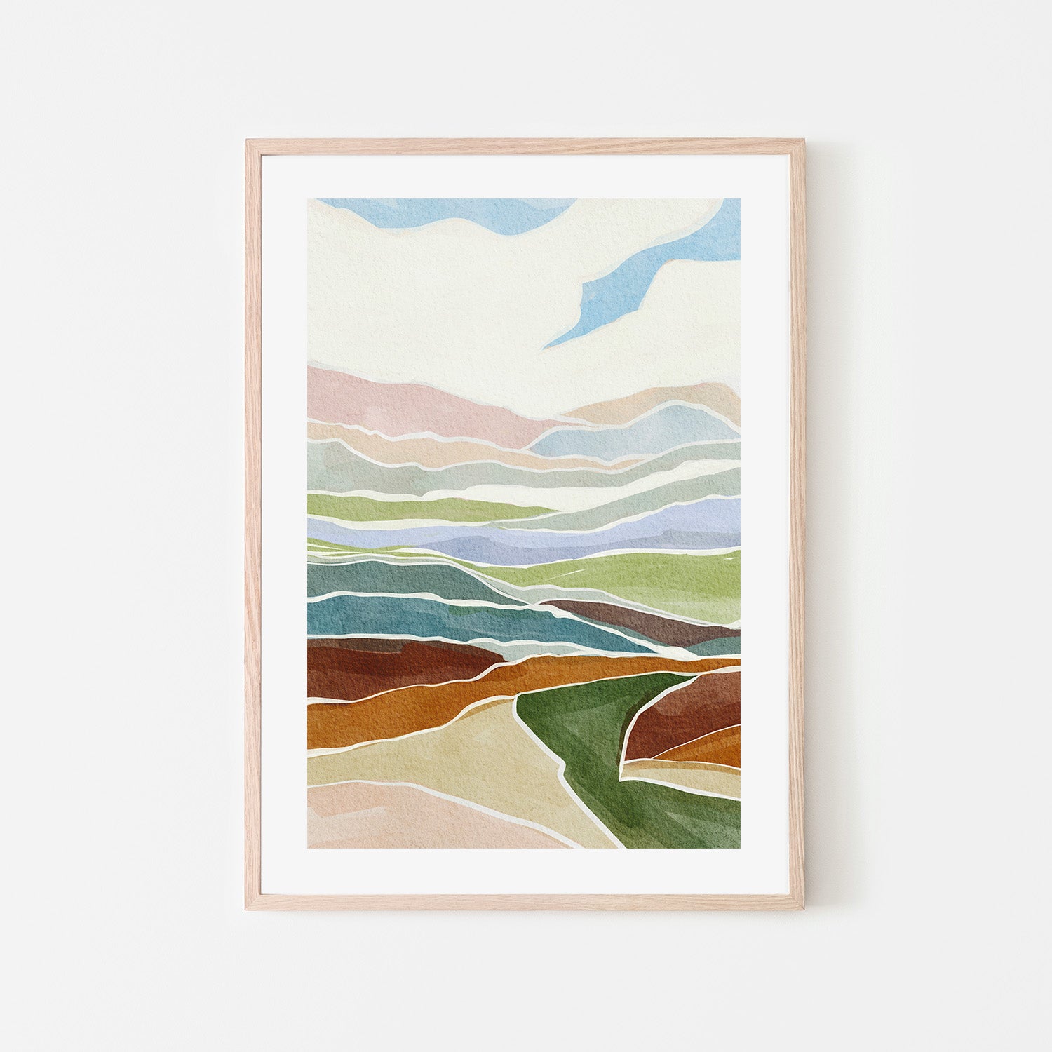 wall-art-print-canvas-poster-framed-Warm And Cool Landscape , By Nikita Jariwala-6