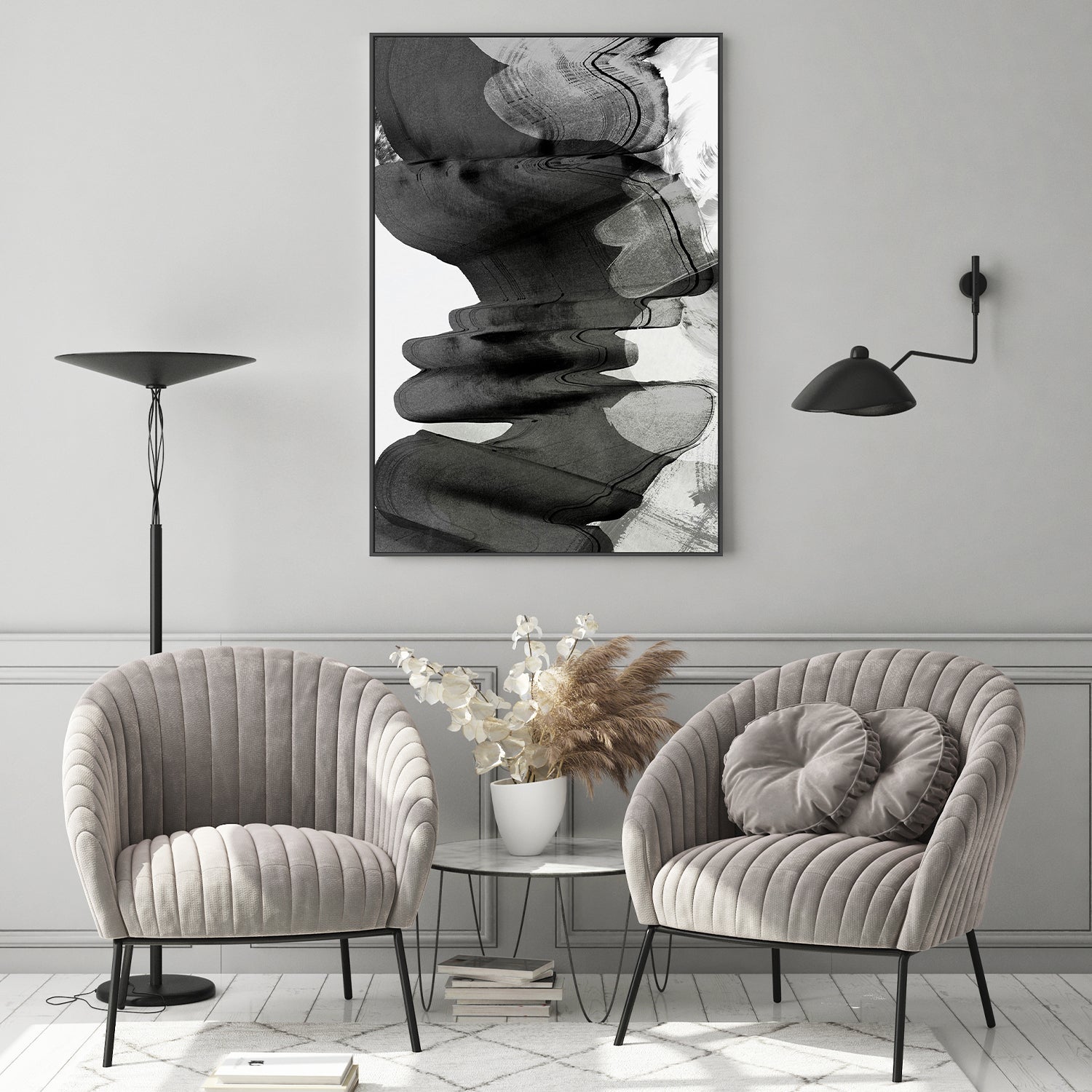 wall-art-print-canvas-poster-framed-Warped, Style A-7