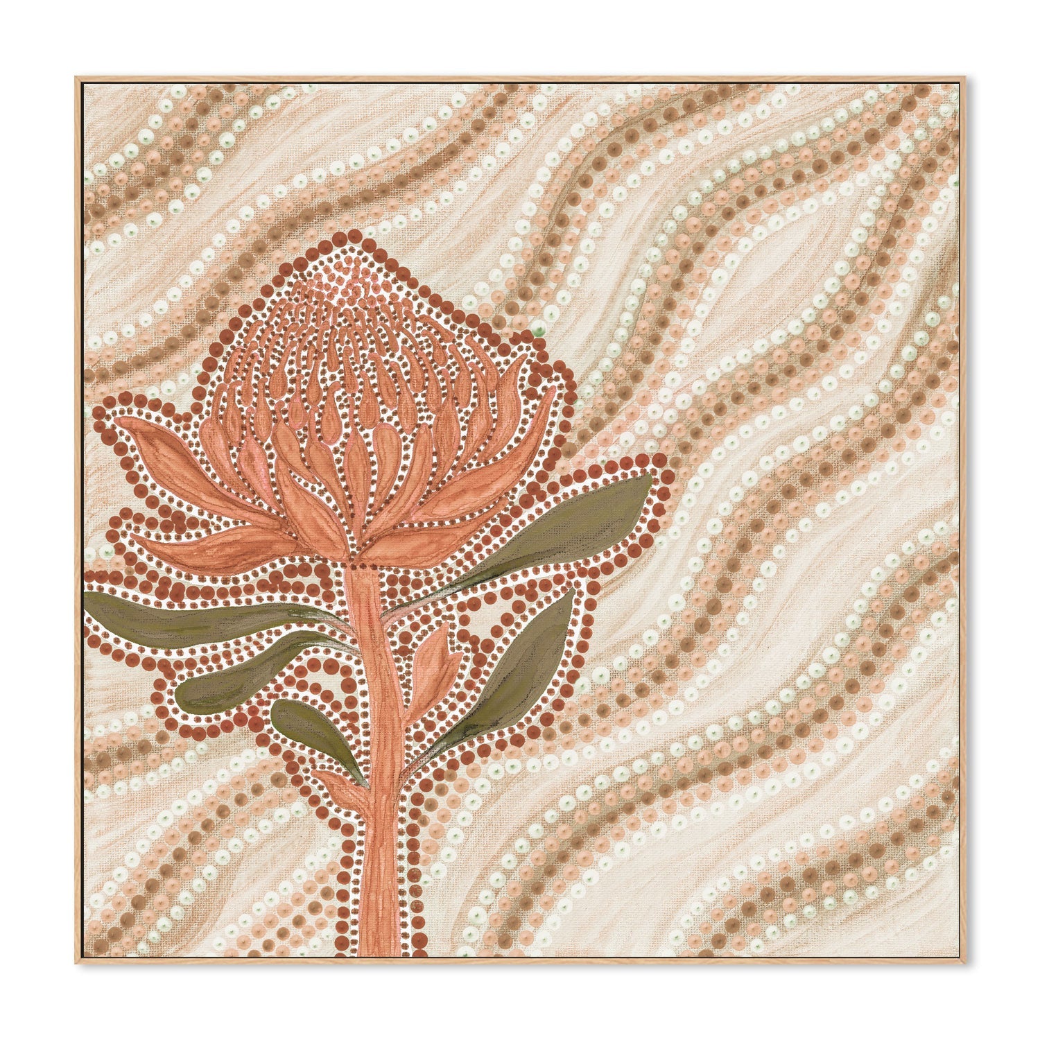 wall-art-print-canvas-poster-framed-Warratah Flame, Peach Tone , By Domica Hill-4
