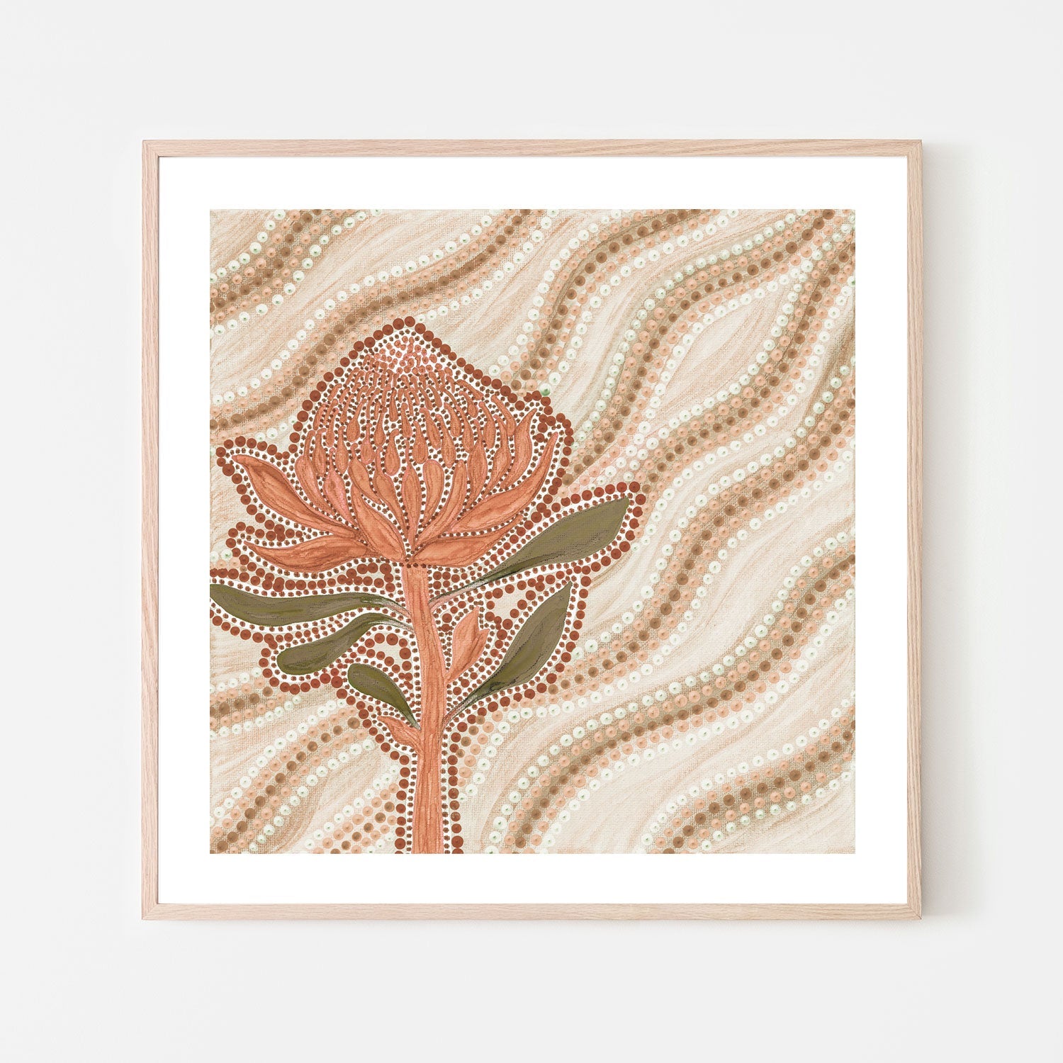wall-art-print-canvas-poster-framed-Warratah Flame, Peach Tone , By Domica Hill-6