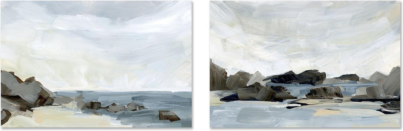 wall-art-print-canvas-poster-framed-Washed Out, Style D & E, Set of 2-by-Emily Wood-Gioia Wall Art