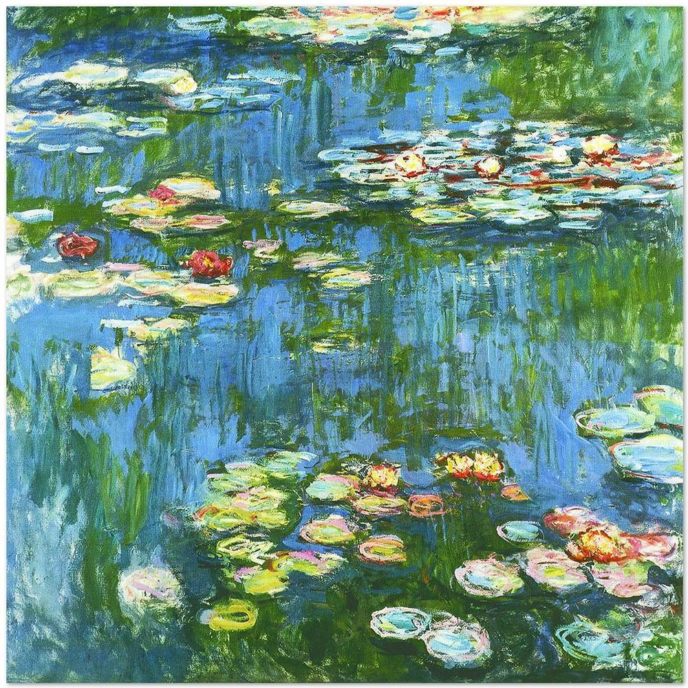 wall-art-print-canvas-poster-framed-Water Lilies, By Monet-by-Gioia Wall Art-Gioia Wall Art