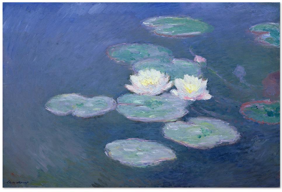 wall-art-print-canvas-poster-framed-Water Lilies, Evening Effect, 1897-1899 By Monet-by-Gioia Wall Art-Gioia Wall Art