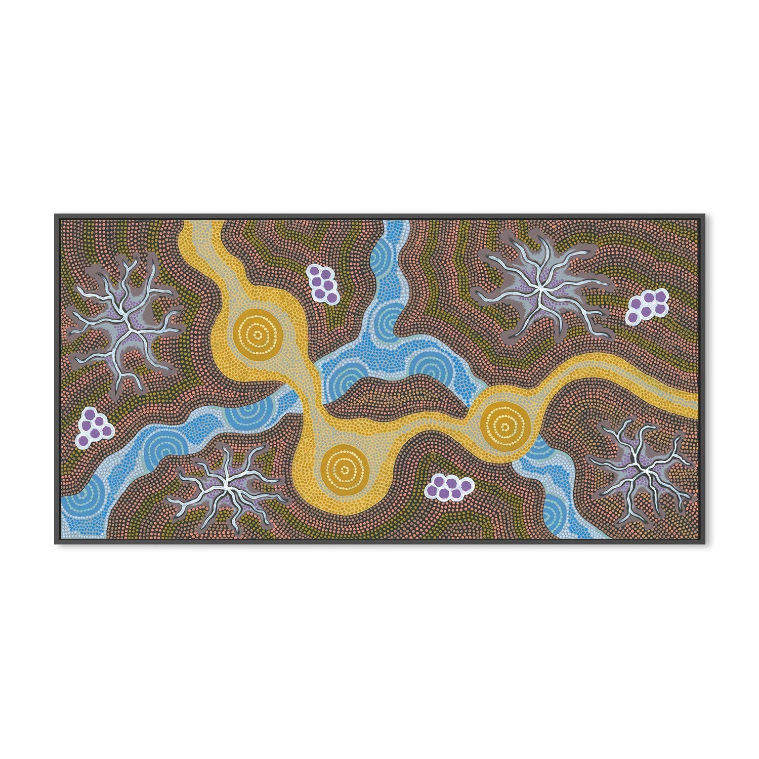 Water Soakage By Azeza Possum Aboriginal Painting Print