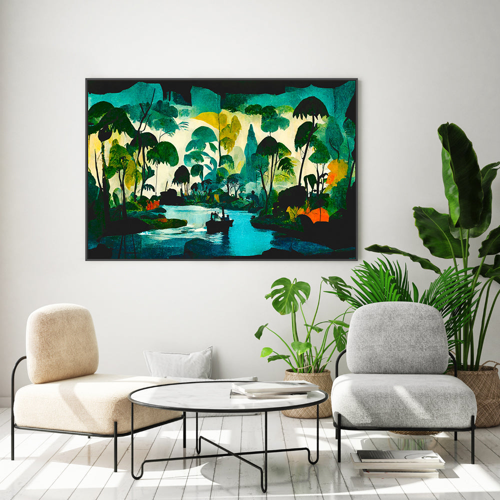 wall-art-print-canvas-poster-framed-Welcome To The Jungle , By Treechild-GIOIA-WALL-ART