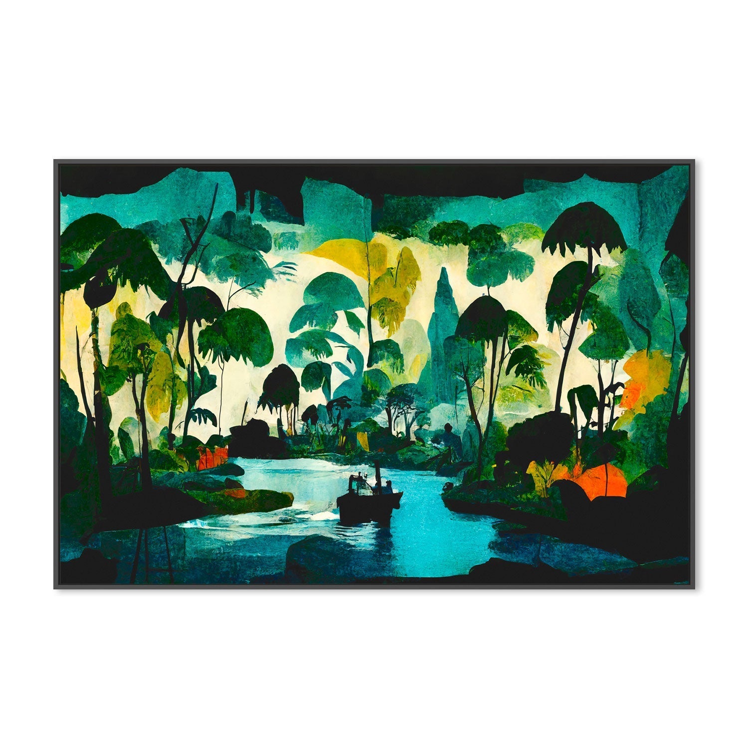 wall-art-print-canvas-poster-framed-Welcome To The Jungle , By Treechild-GIOIA-WALL-ART