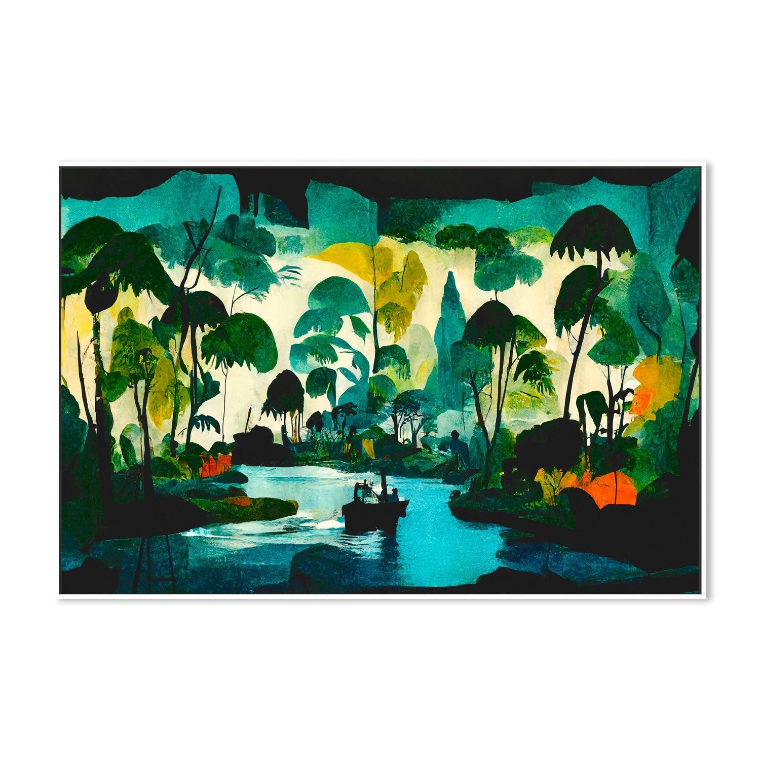 wall-art-print-canvas-poster-framed-Welcome To The Jungle , By Treechild-GIOIA-WALL-ART