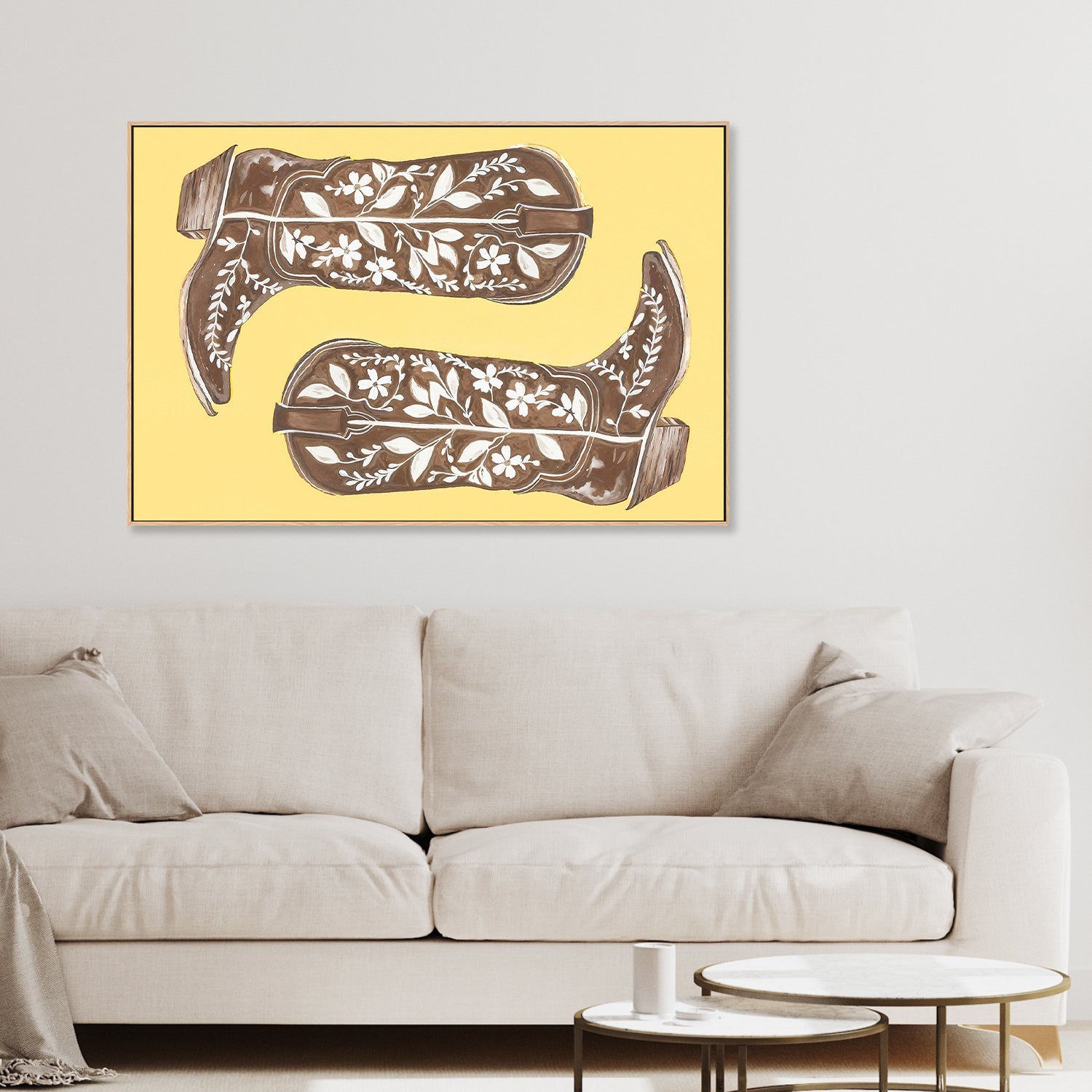 wall-art-print-canvas-poster-framed-Western Boots , By Lady Hana-2