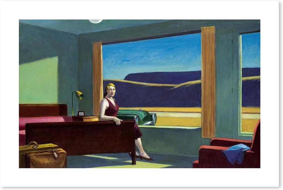 wall-art-print-canvas-poster-framed-Western Motel, By Edward Hopper-by-Gioia Wall Art-Gioia Wall Art