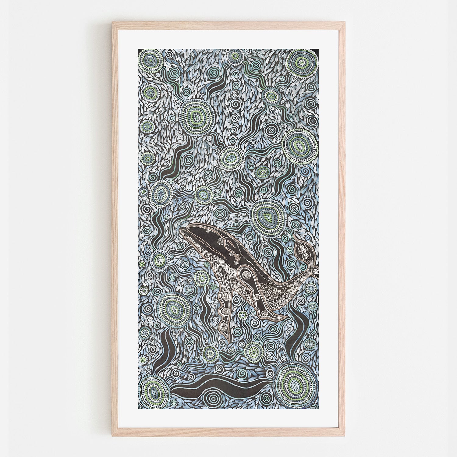 wall-art-print-canvas-poster-framed-Whale Spirit, Blue Tone , By Emma Rigney-6