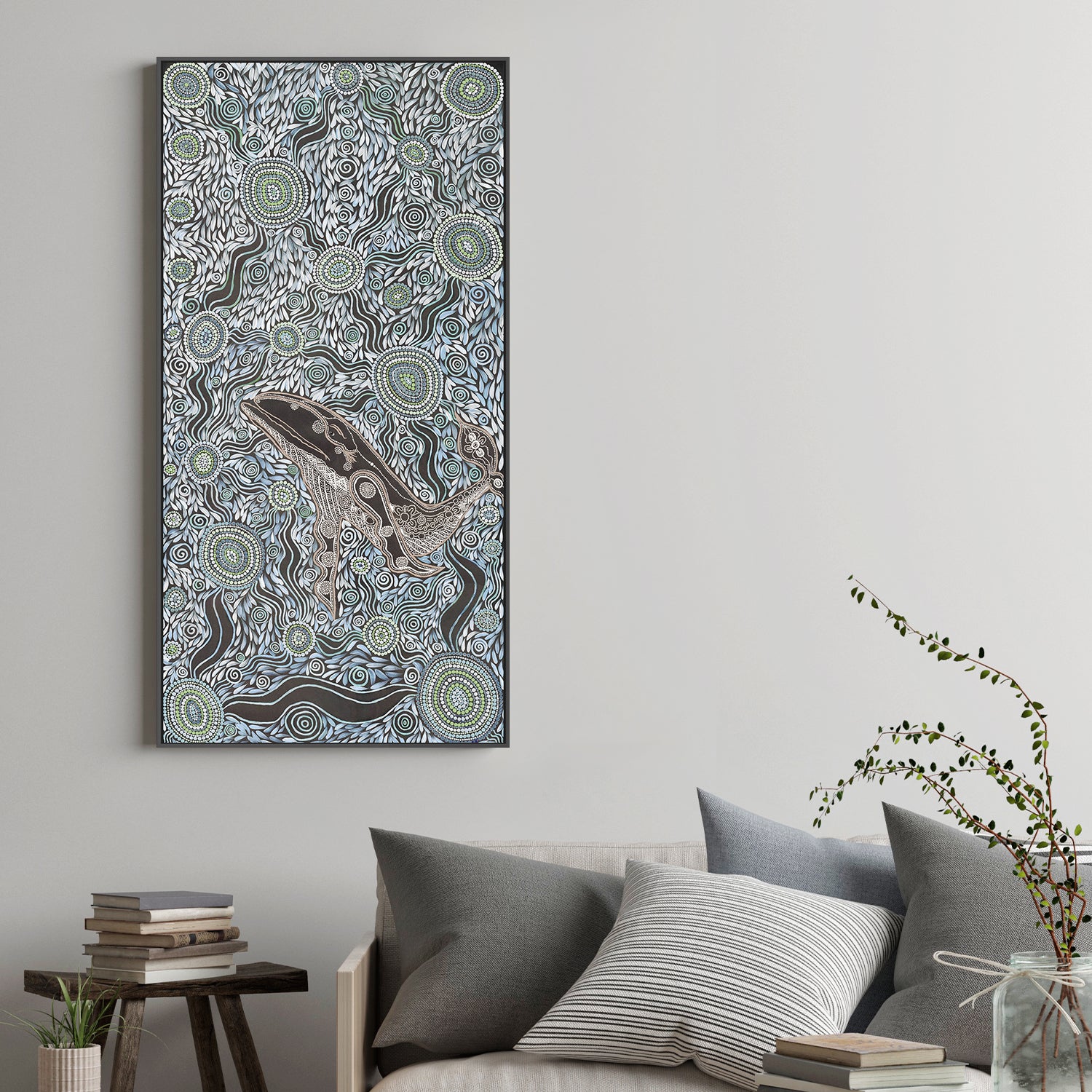 wall-art-print-canvas-poster-framed-Whale Spirit, Blue Tone , By Emma Rigney-7