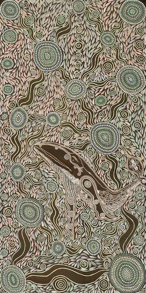 wall-art-print-canvas-poster-framed-Whale Spirit, Earth Green Tone , By Emma Rigney-8