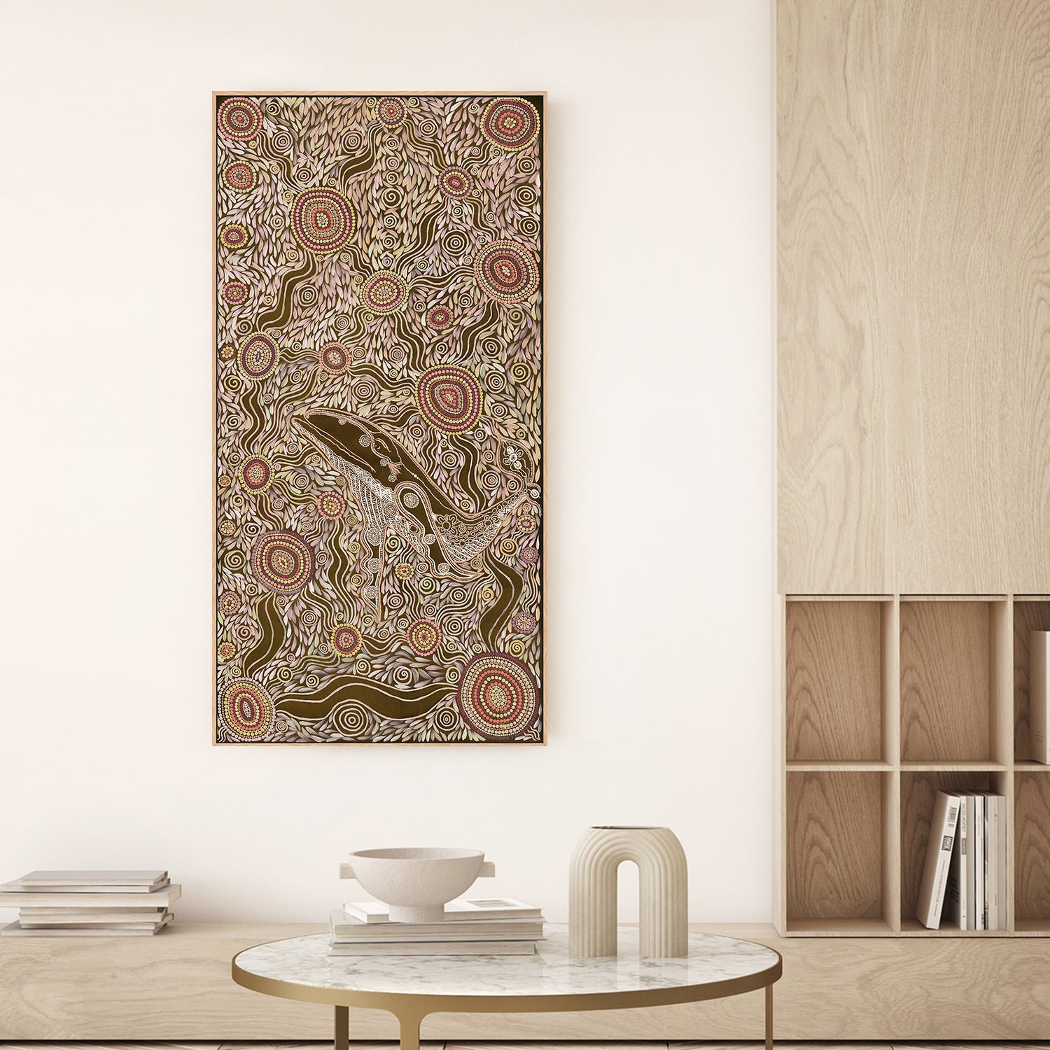 wall-art-print-canvas-poster-framed-Whale Spirit, Mocha Tone , By Emma Rigney-2