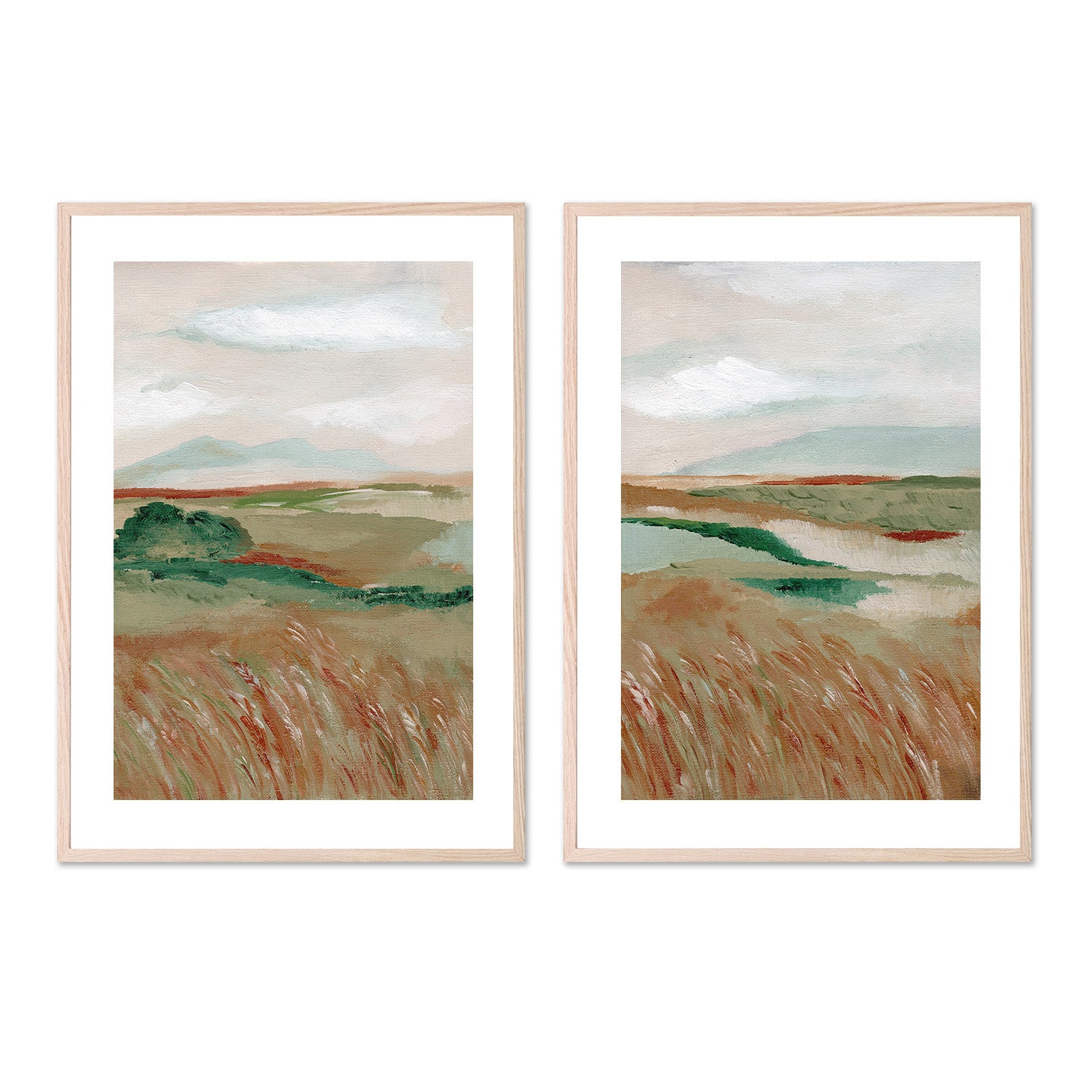 wall-art-print-canvas-poster-framed-Wheat Meadow, Style A & B, Set Of 2 , By Nikita Jariwala-6