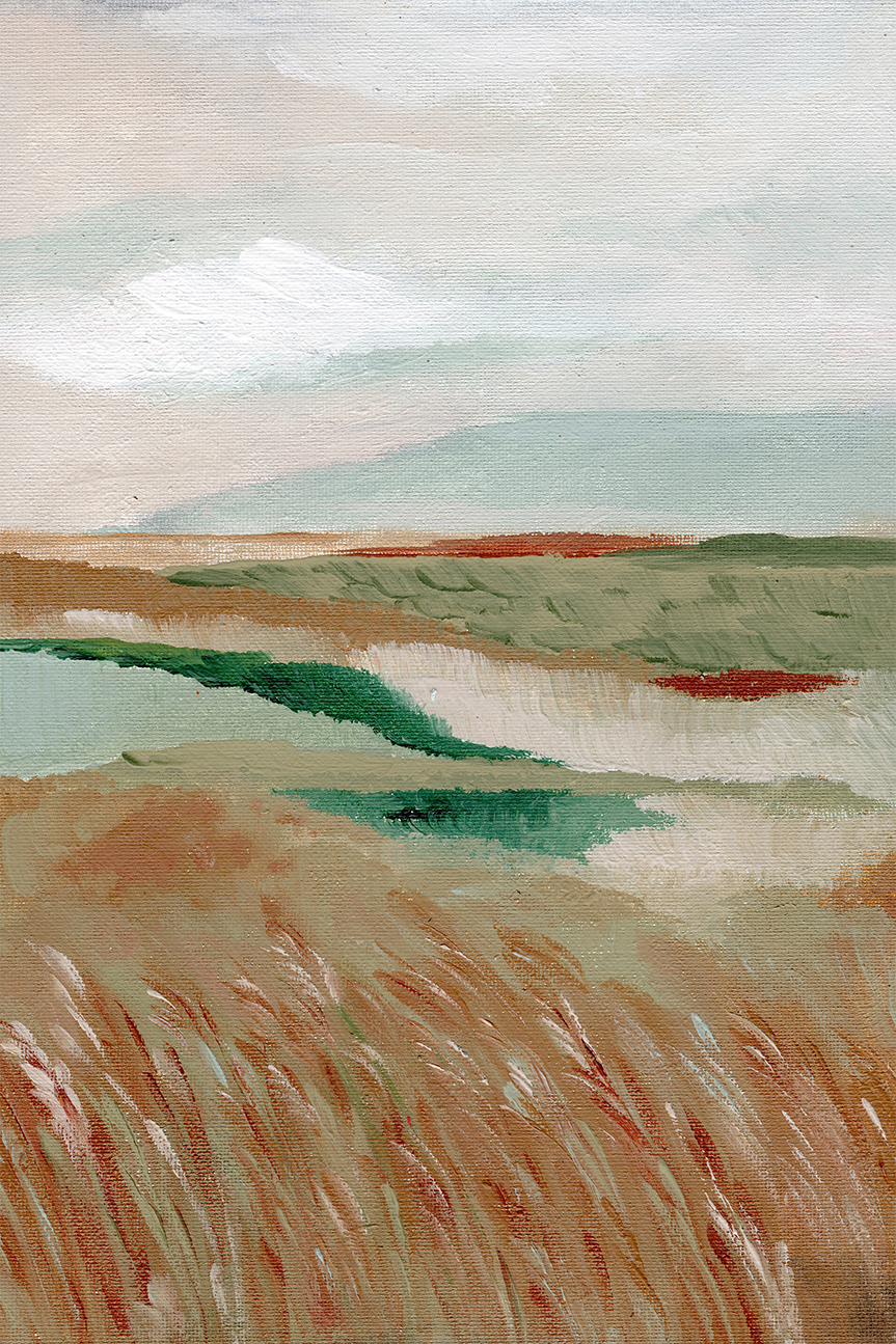 wall-art-print-canvas-poster-framed-Wheat Meadow, Style B , By Nikita Jariwala-1