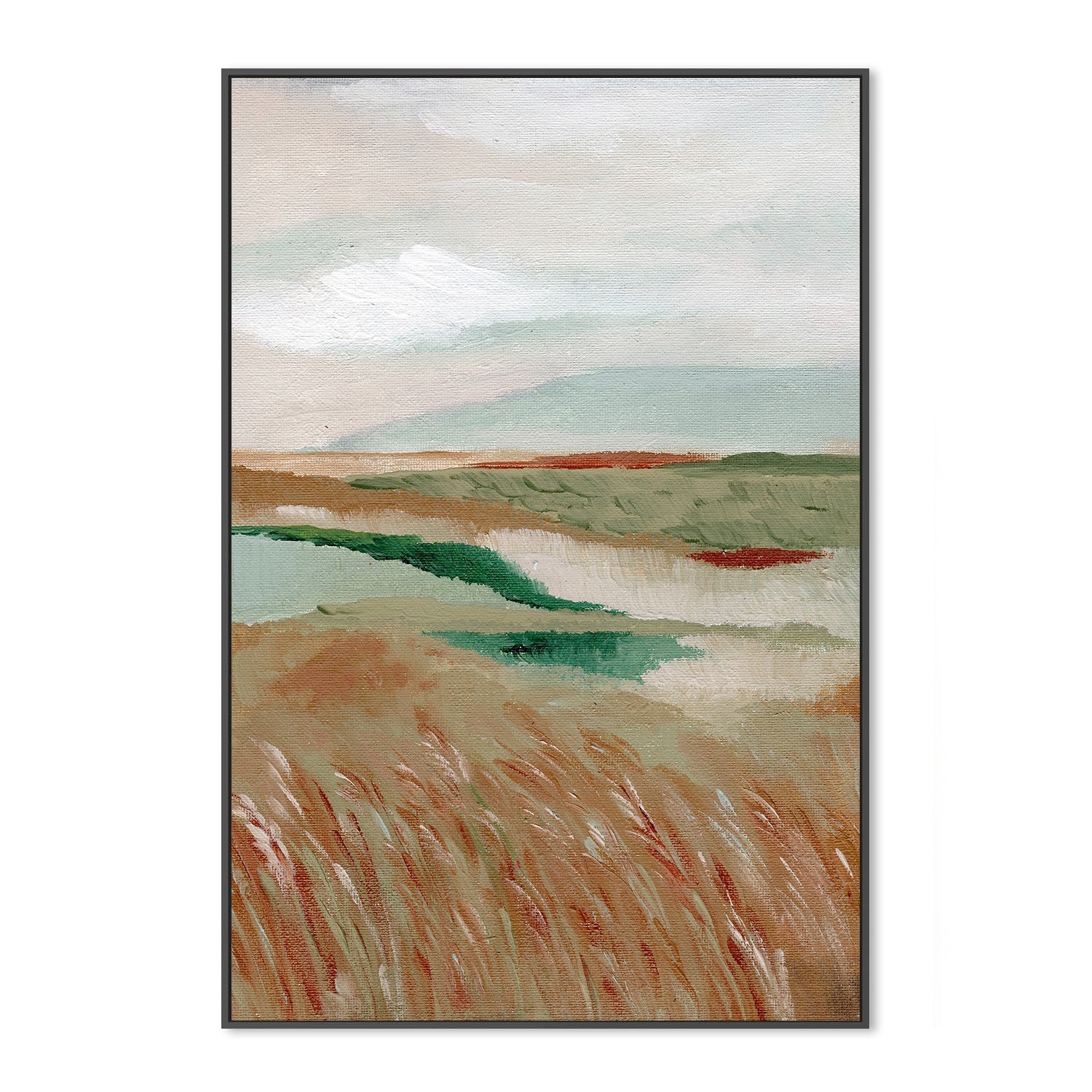 wall-art-print-canvas-poster-framed-Wheat Meadow, Style B , By Nikita Jariwala-3