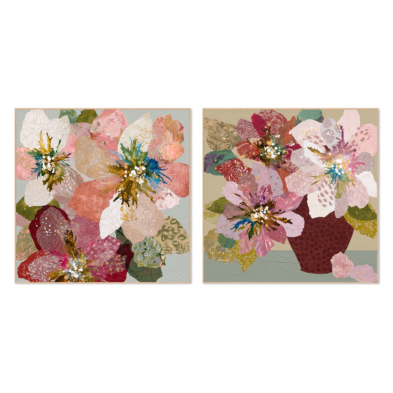 wall-art-print-canvas-poster-framed-When You Smile Like That & Daisy Jane, Set Of 2 , By Leanne Daquino-4