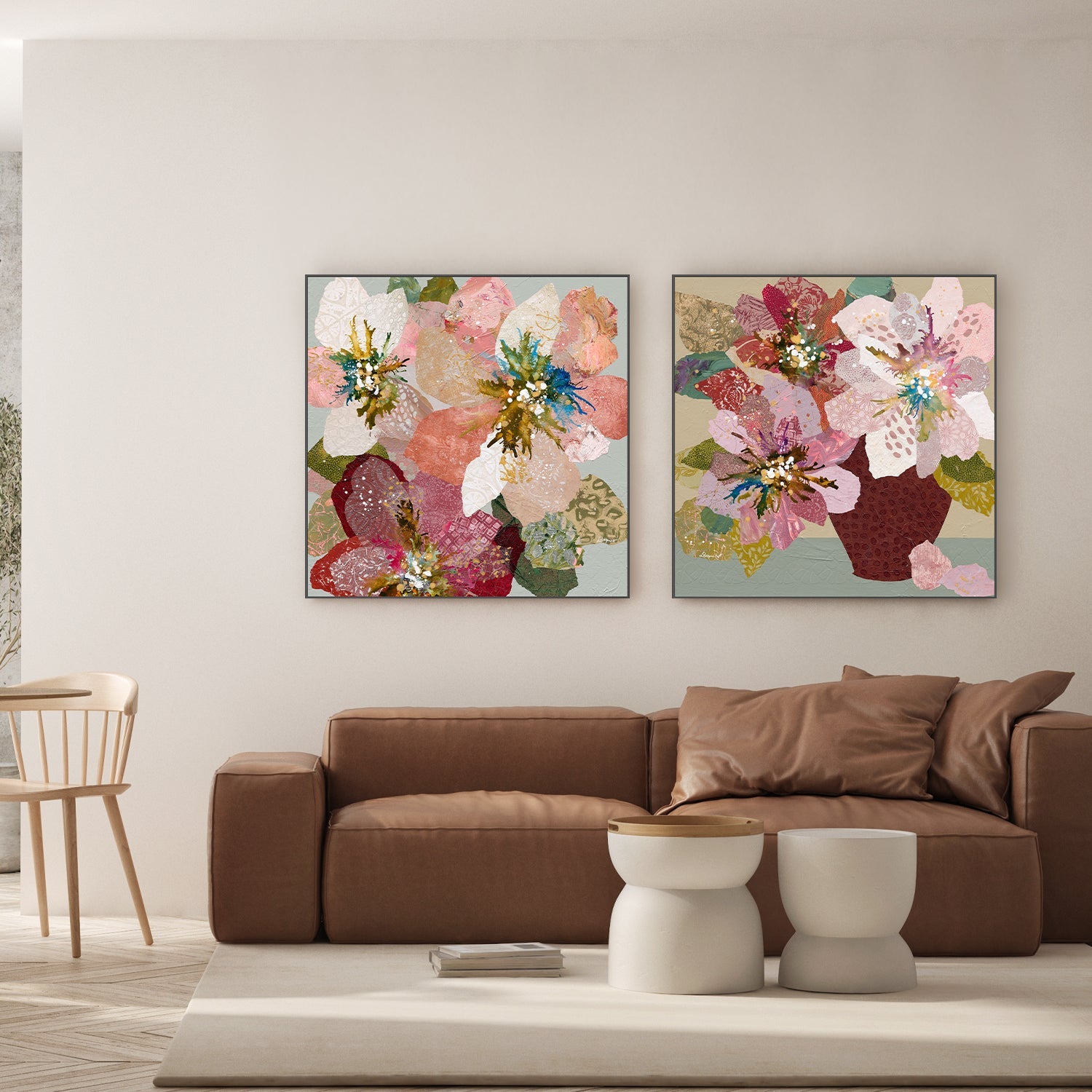 wall-art-print-canvas-poster-framed-When You Smile Like That & Daisy Jane, Set Of 2 , By Leanne Daquino-7