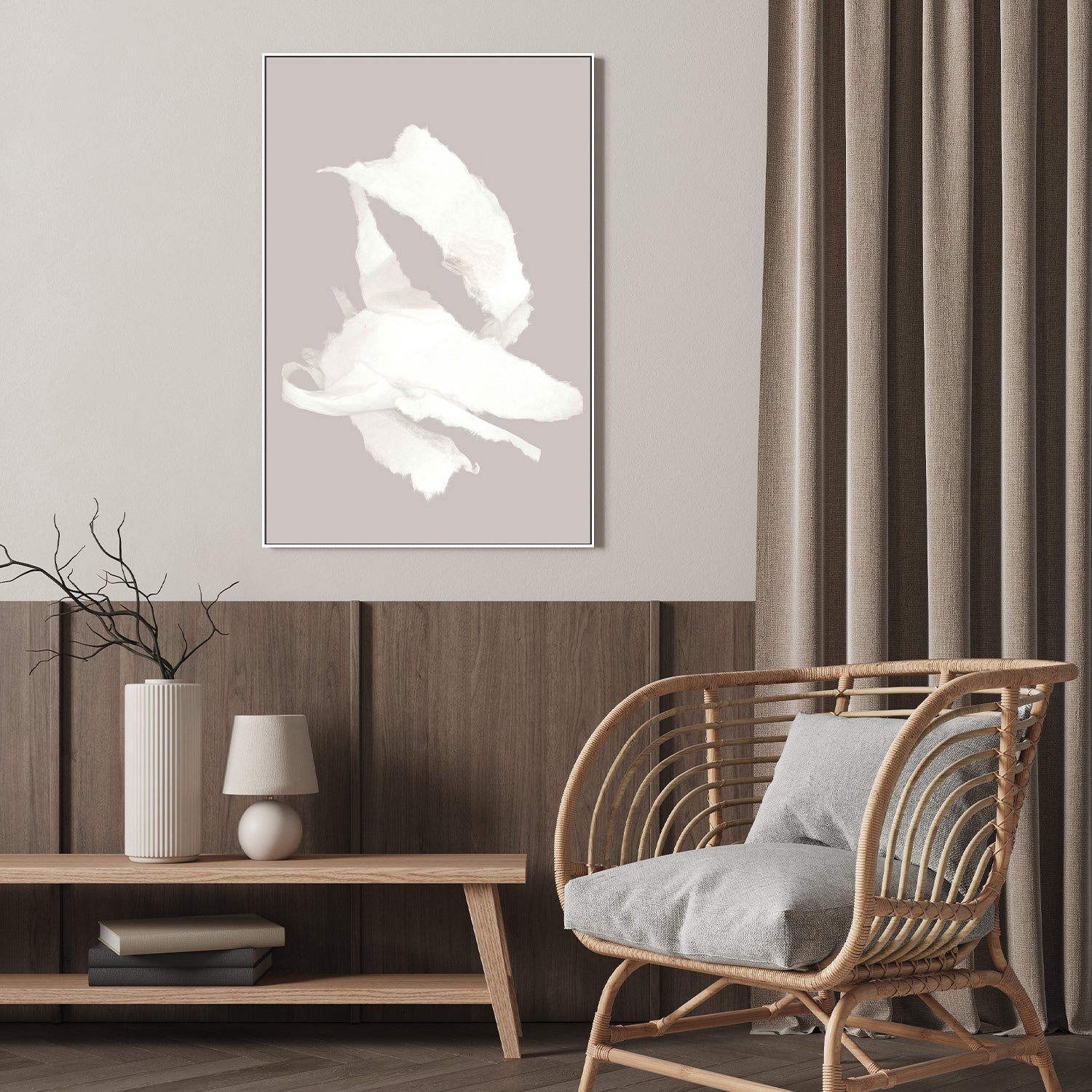 wall-art-print-canvas-poster-framed-Whispering Paper, Style C-7