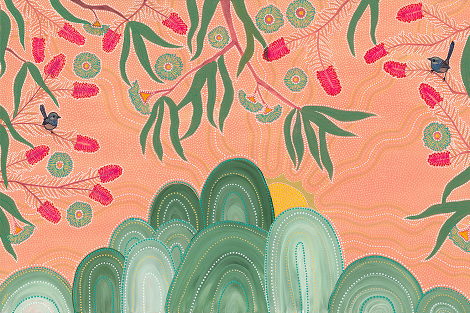 wall-art-print-canvas-poster-framed-Whispers Through The Bottle Brush-1