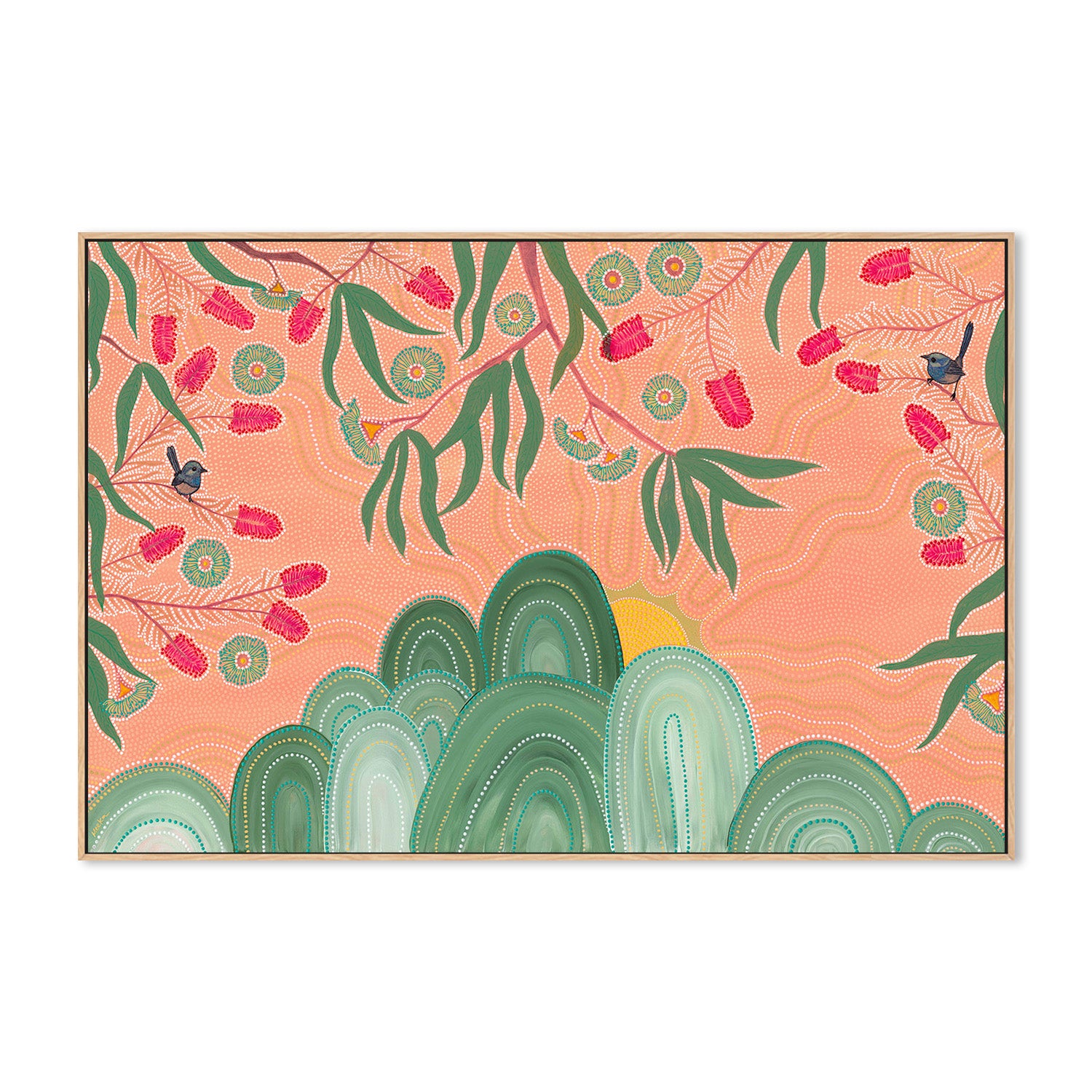 wall-art-print-canvas-poster-framed-Whispers Through The Bottle Brush-3