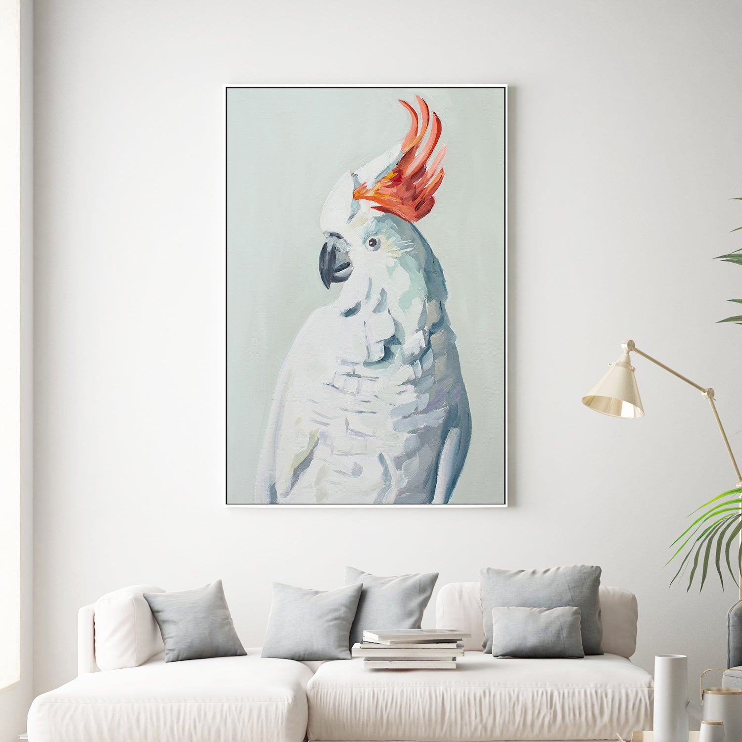 wall-art-print-canvas-poster-framed-White Cockadoo , By Jenny Westenhofer Art-2
