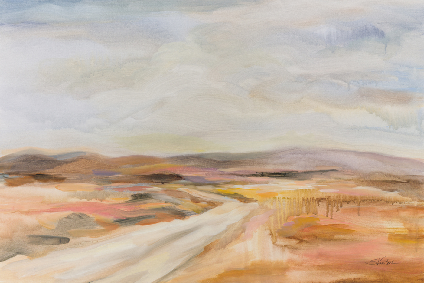 wall-art-print-canvas-poster-framed-White Desert Road , By Silvia Vassileva-1
