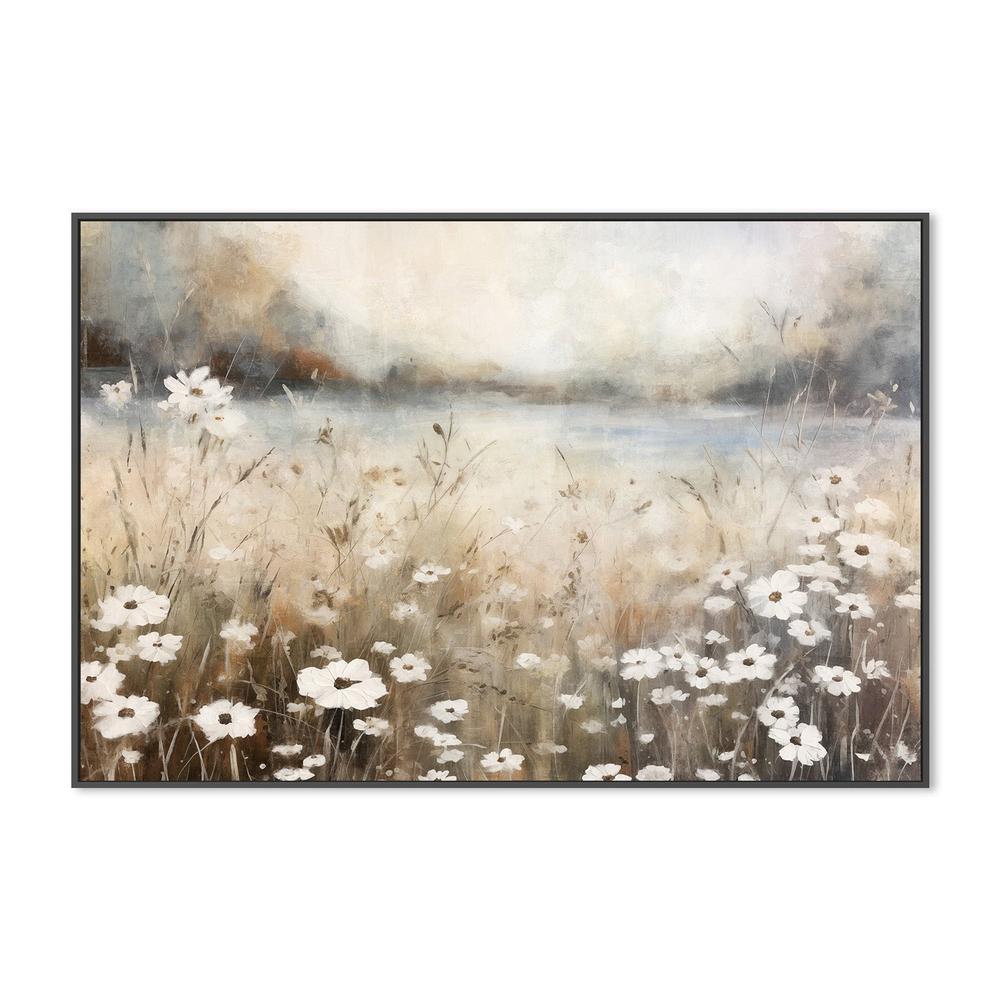 wall-art-print-canvas-poster-framed-White Flower Field, Style A-3