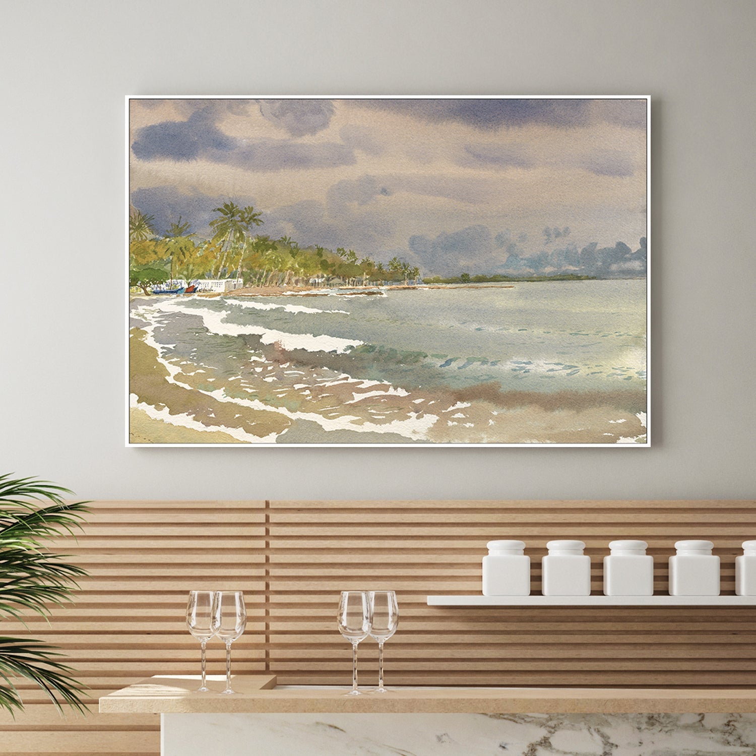 wall-art-print-canvas-poster-framed-White Waves , By David Dallison-2
