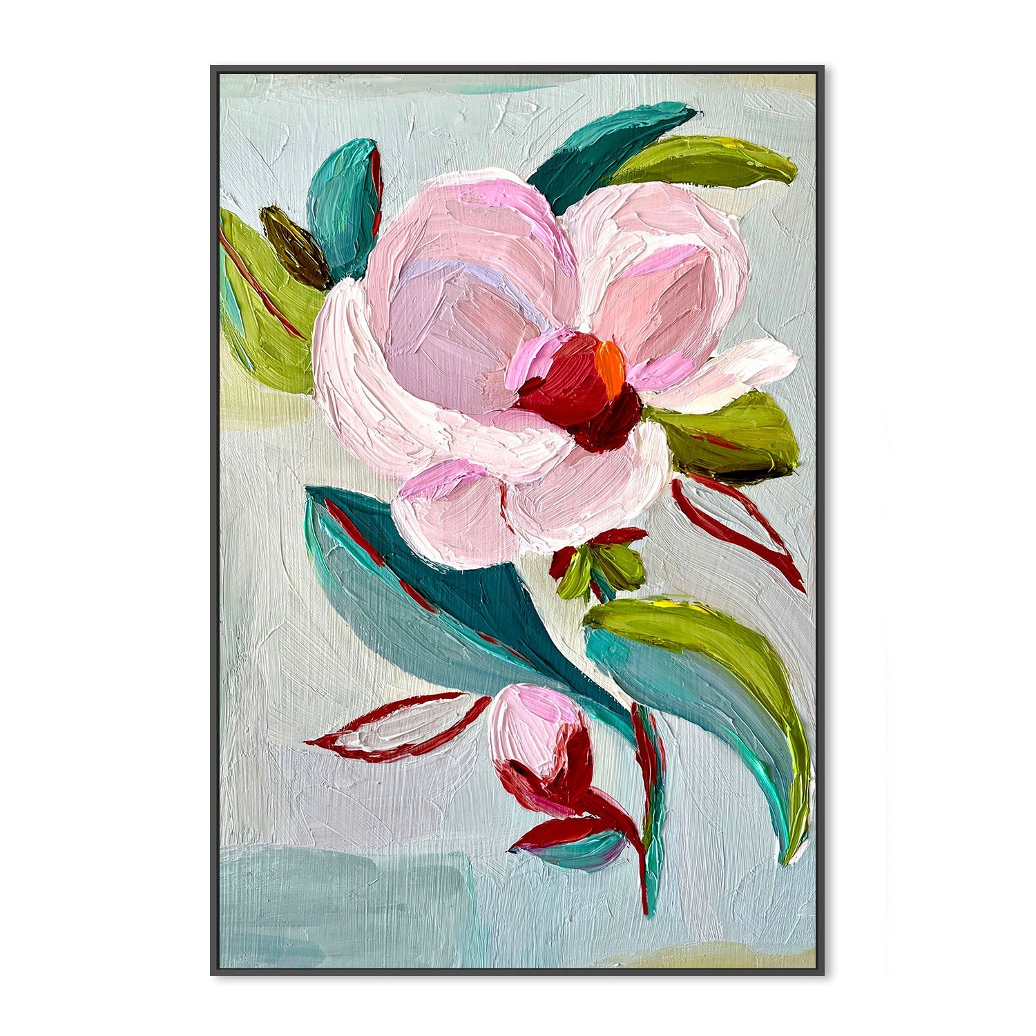 wall-art-print-canvas-poster-framed-Wild Bloomon Grey , By Kelly Angelovic-3