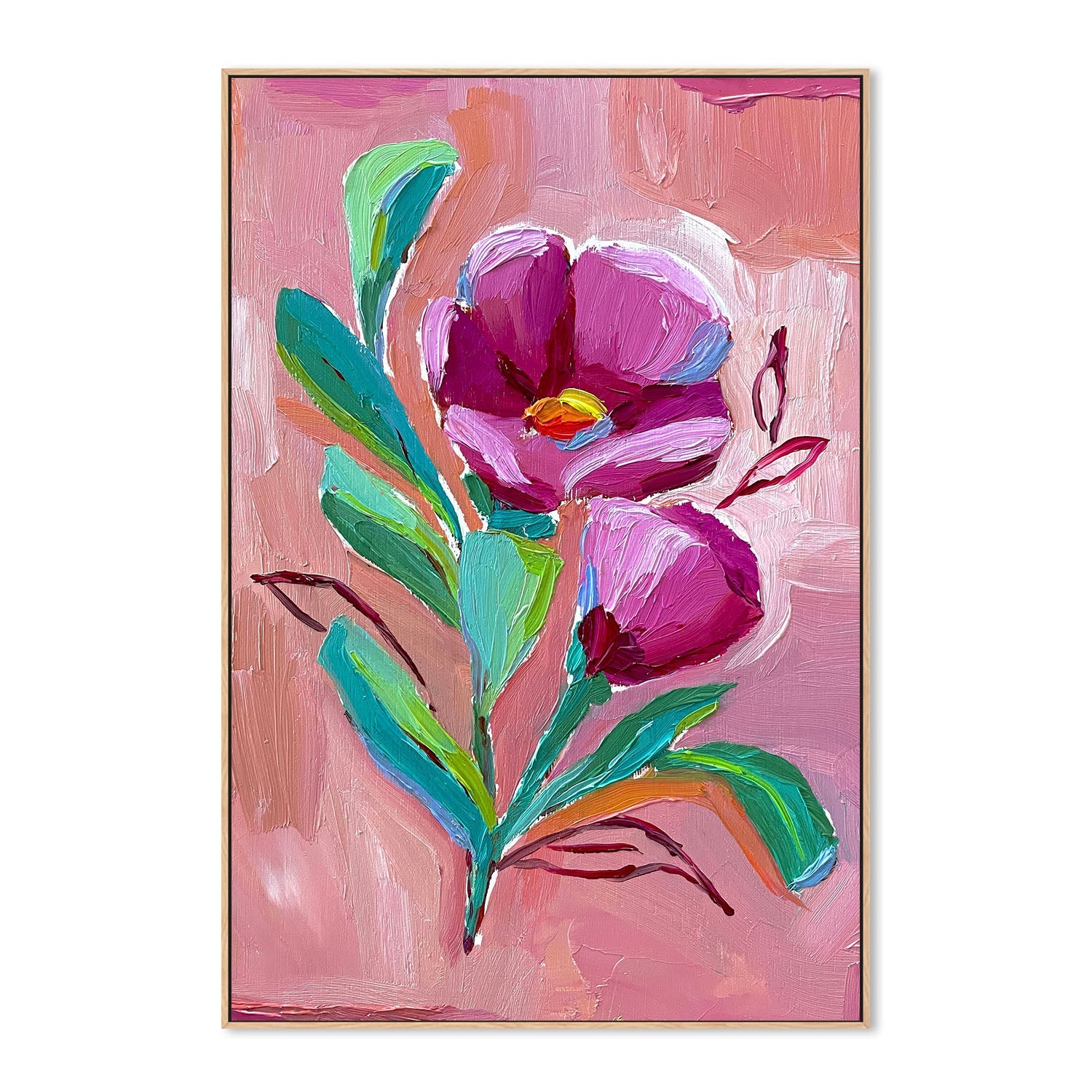wall-art-print-canvas-poster-framed-Wild Bloomon Mauve , By Kelly Angelovic-4
