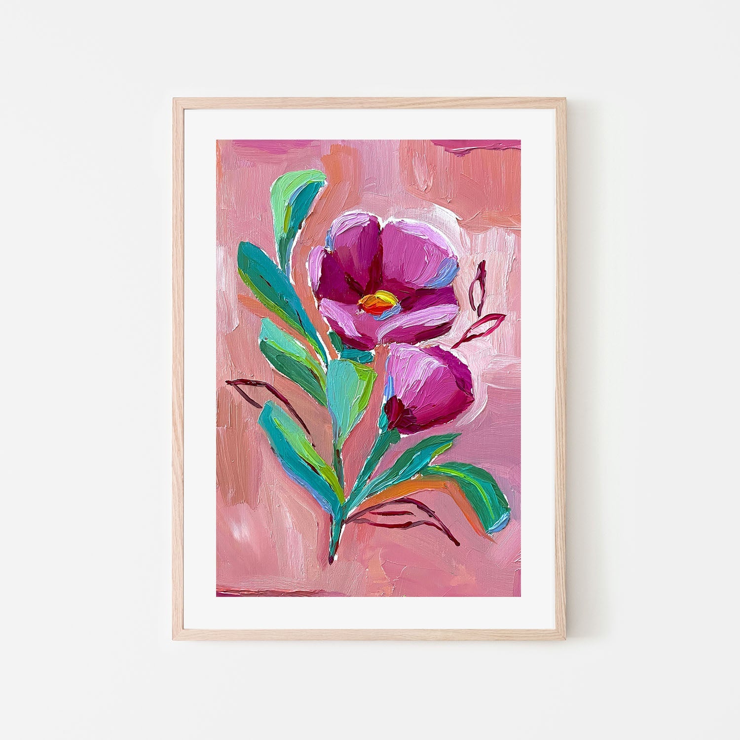 wall-art-print-canvas-poster-framed-Wild Bloomon Mauve , By Kelly Angelovic-6