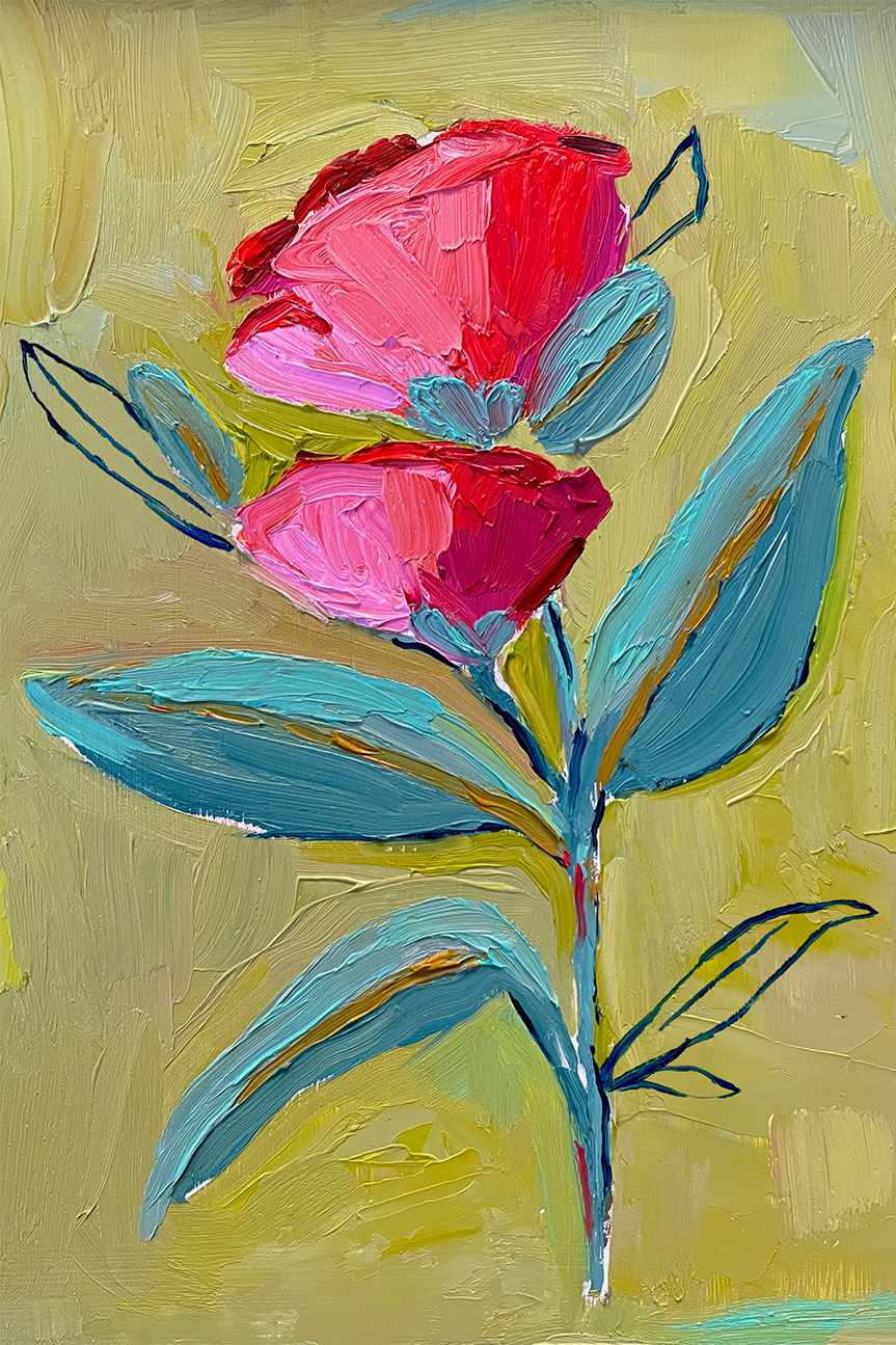 wall-art-print-canvas-poster-framed-Wild Bloomon Ochre , By Kelly Angelovic-1