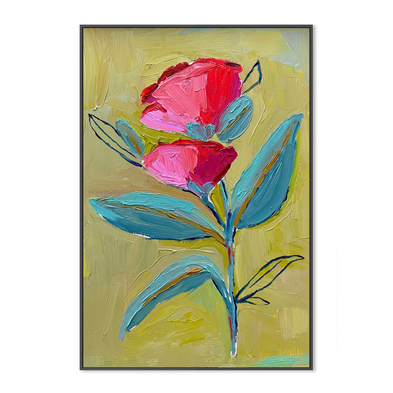 wall-art-print-canvas-poster-framed-Wild Bloomon Ochre , By Kelly Angelovic-3