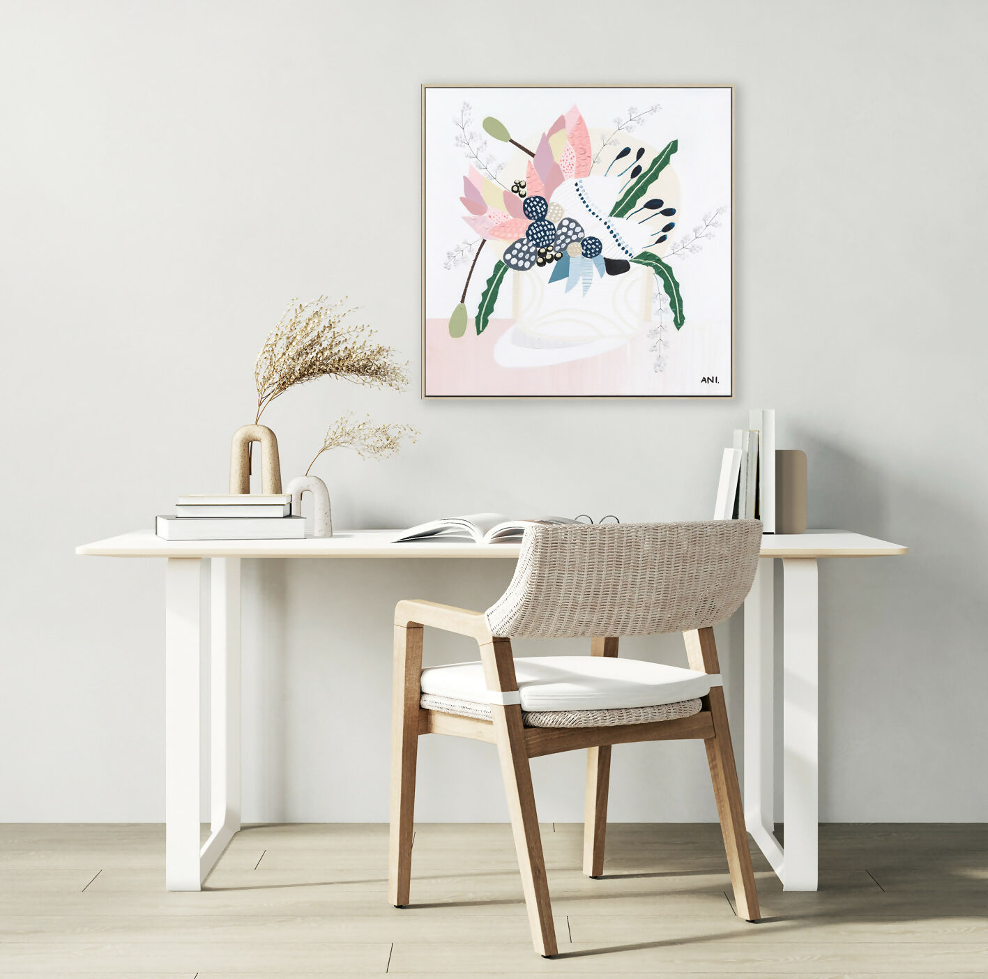 wall-art-print-canvas-poster-framed-Wild Flowers, Original Hand-Painted Canvas By Ani Ipradjian , By Ani Ipradjian-3