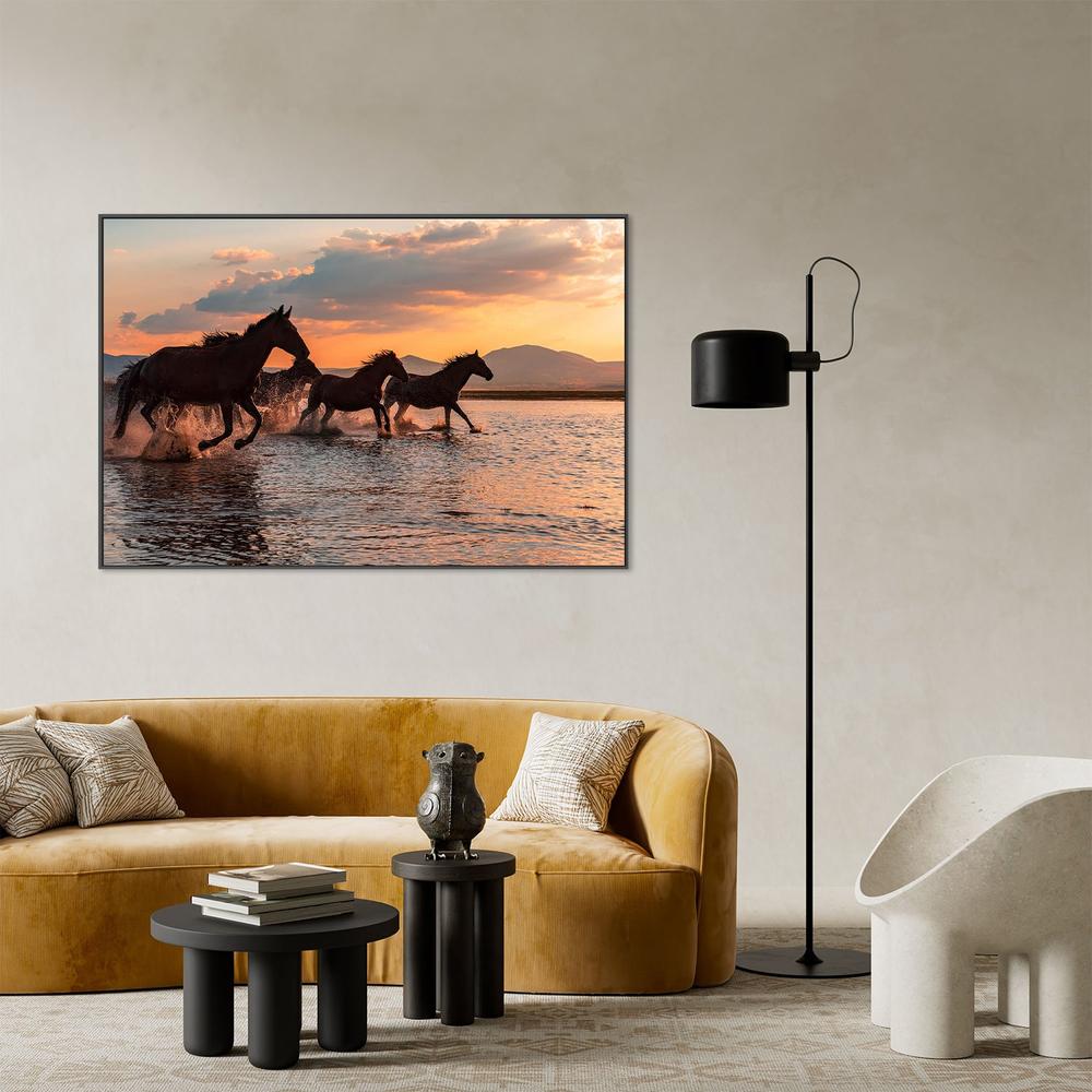 wall-art-print-canvas-poster-framed-Wild Horses Sunset Run-9
