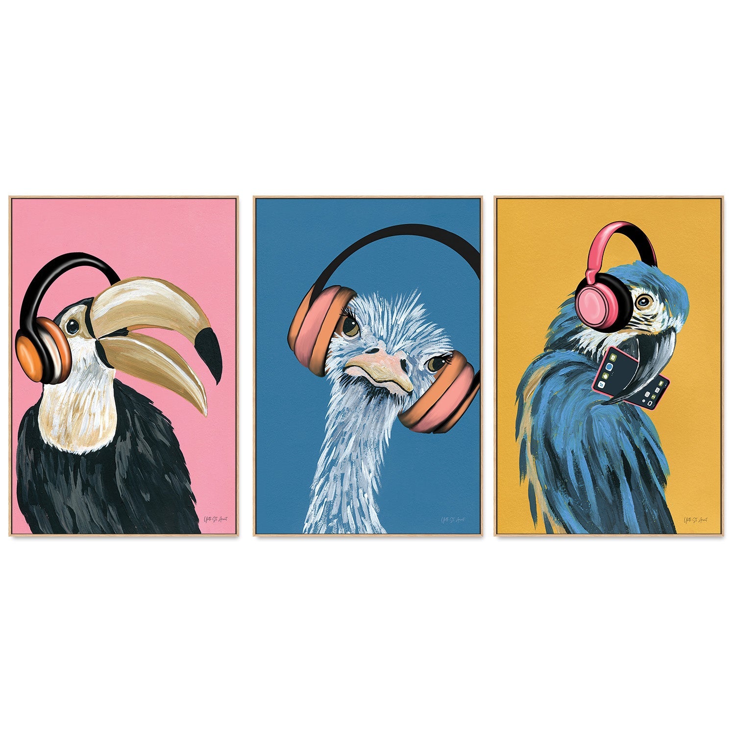 wall-art-print-canvas-poster-framed-Wild I, Style A, B & C, Set Of 3 , By Yvette St. Amant-4
