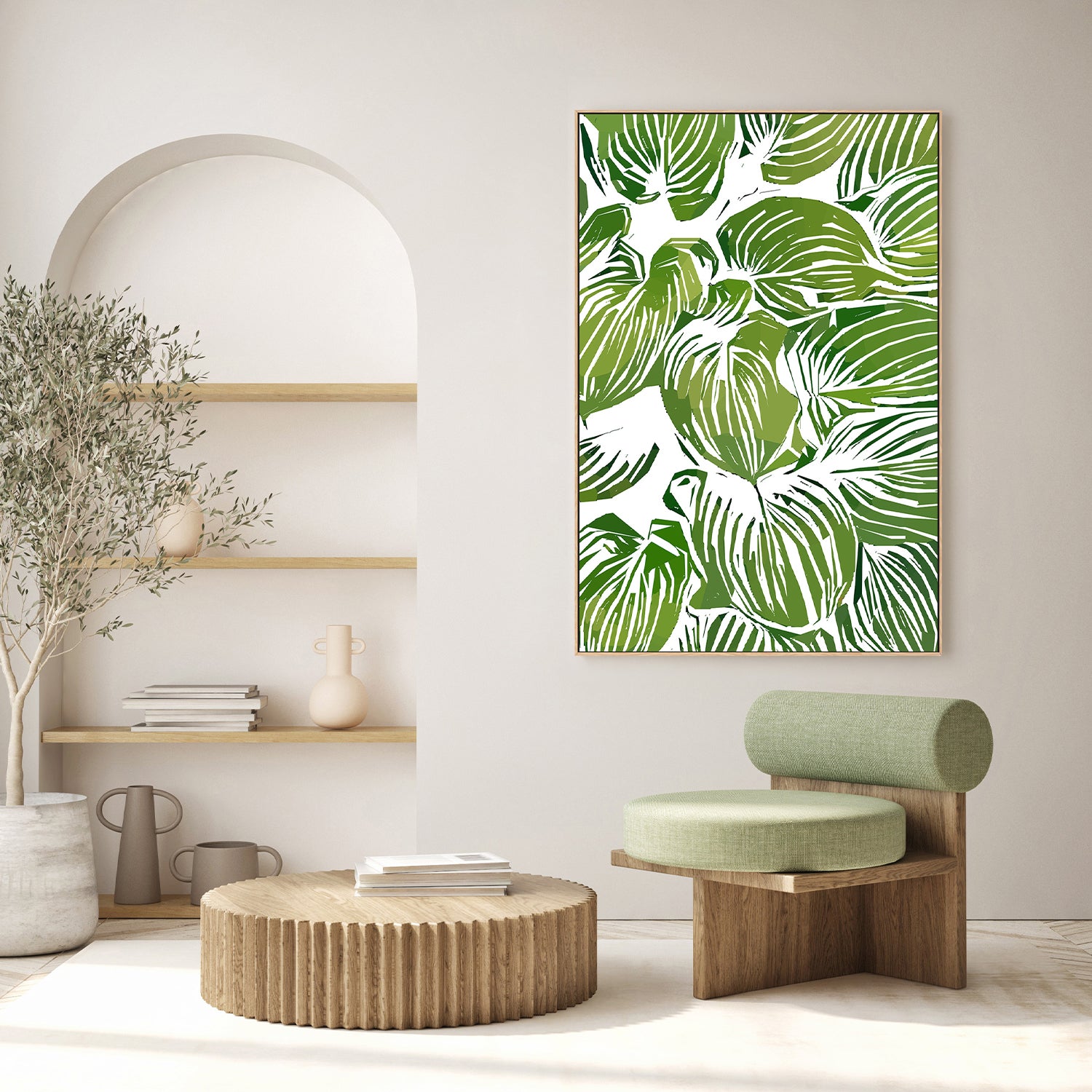 wall-art-print-canvas-poster-framed-Wild Leaves, Style C-8