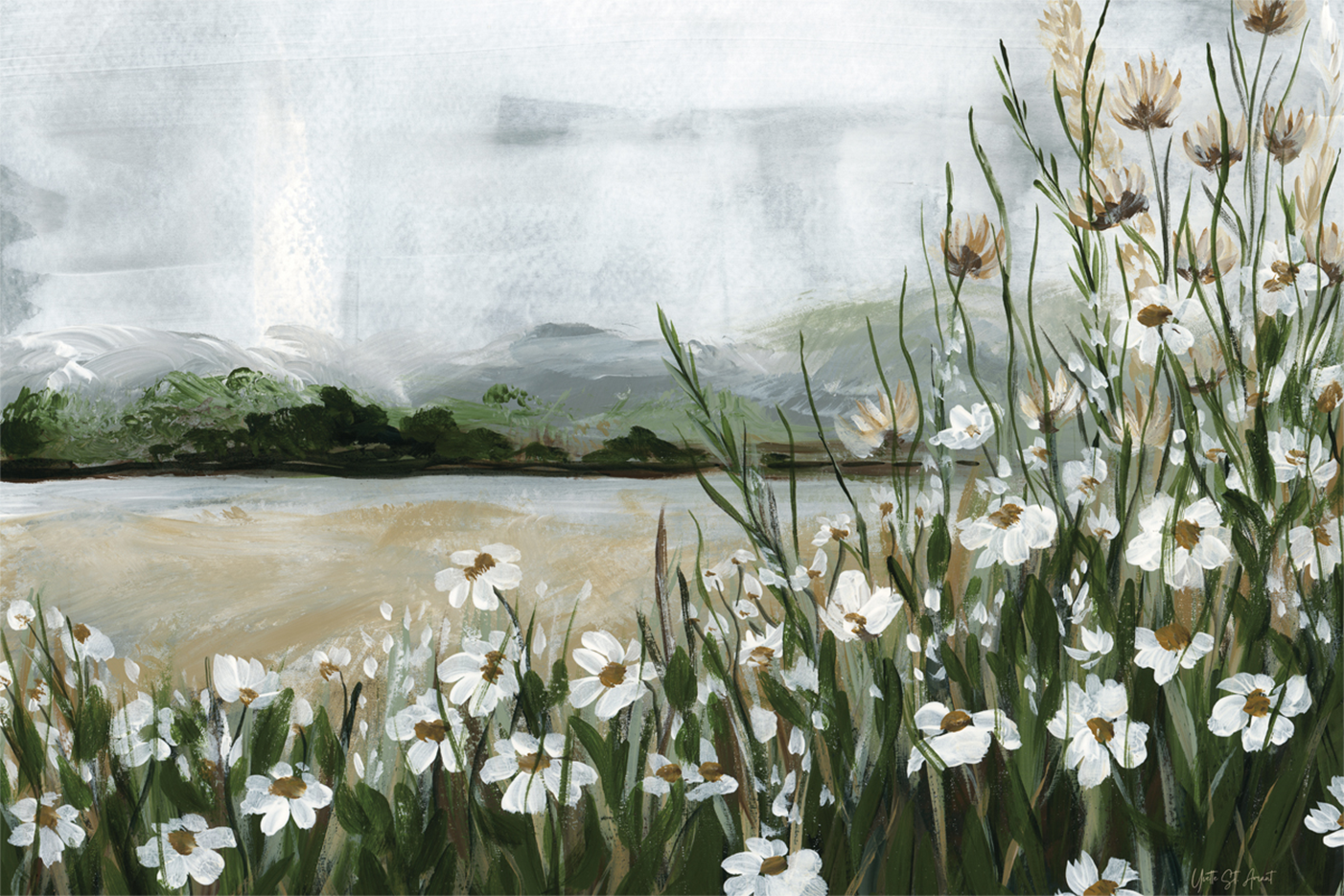 wall-art-print-canvas-poster-framed-Wildflowers Among the Landscape , By Yvette St. Amant-1