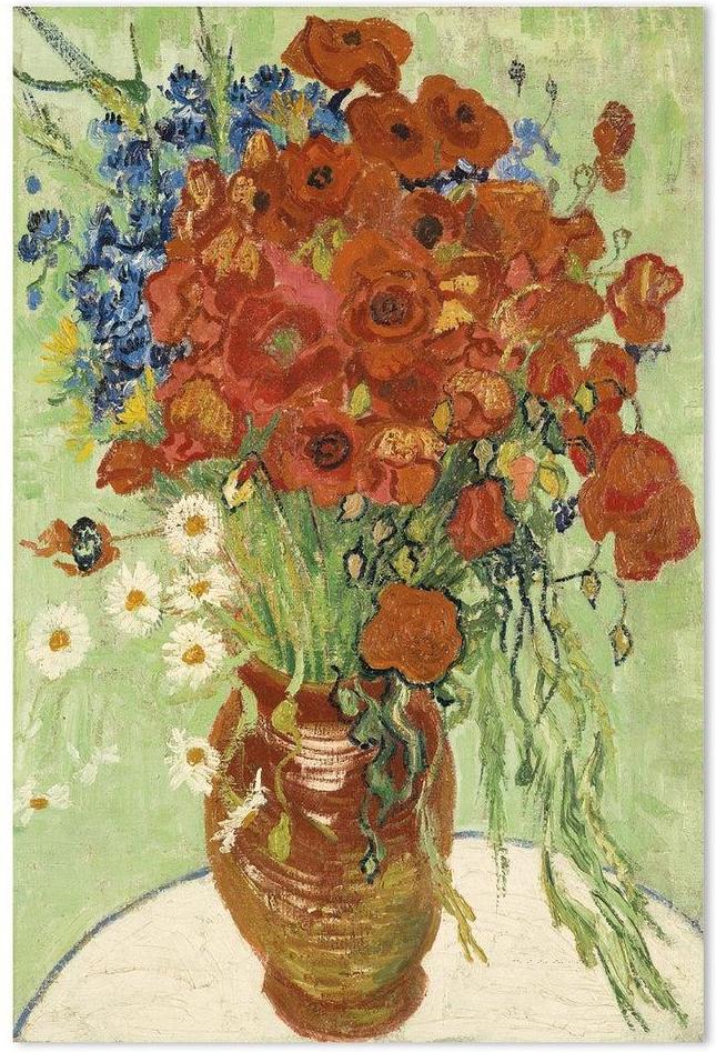 wall-art-print-canvas-poster-framed-Wildflowers, By Van Gough-by-Gioia Wall Art-Gioia Wall Art