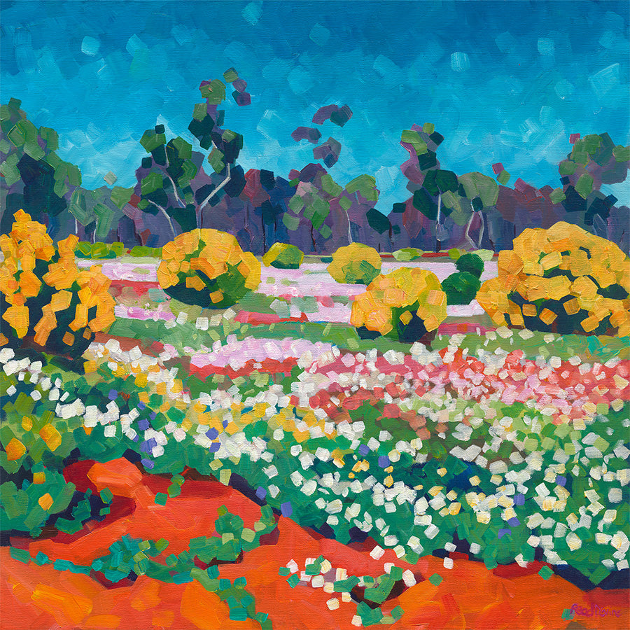 wall-art-print-canvas-poster-framed-Wildflowers Out Back-1