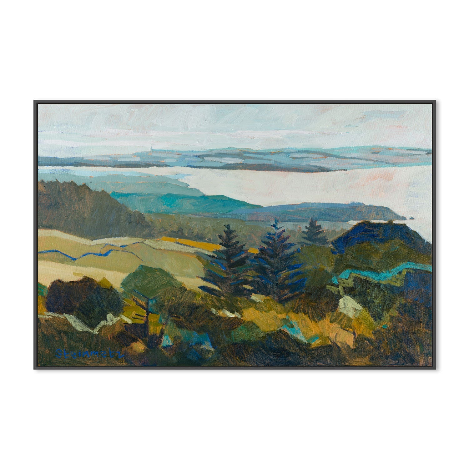 wall-art-print-canvas-poster-framed-Winter Blue View , By Liana Steinmetz-3