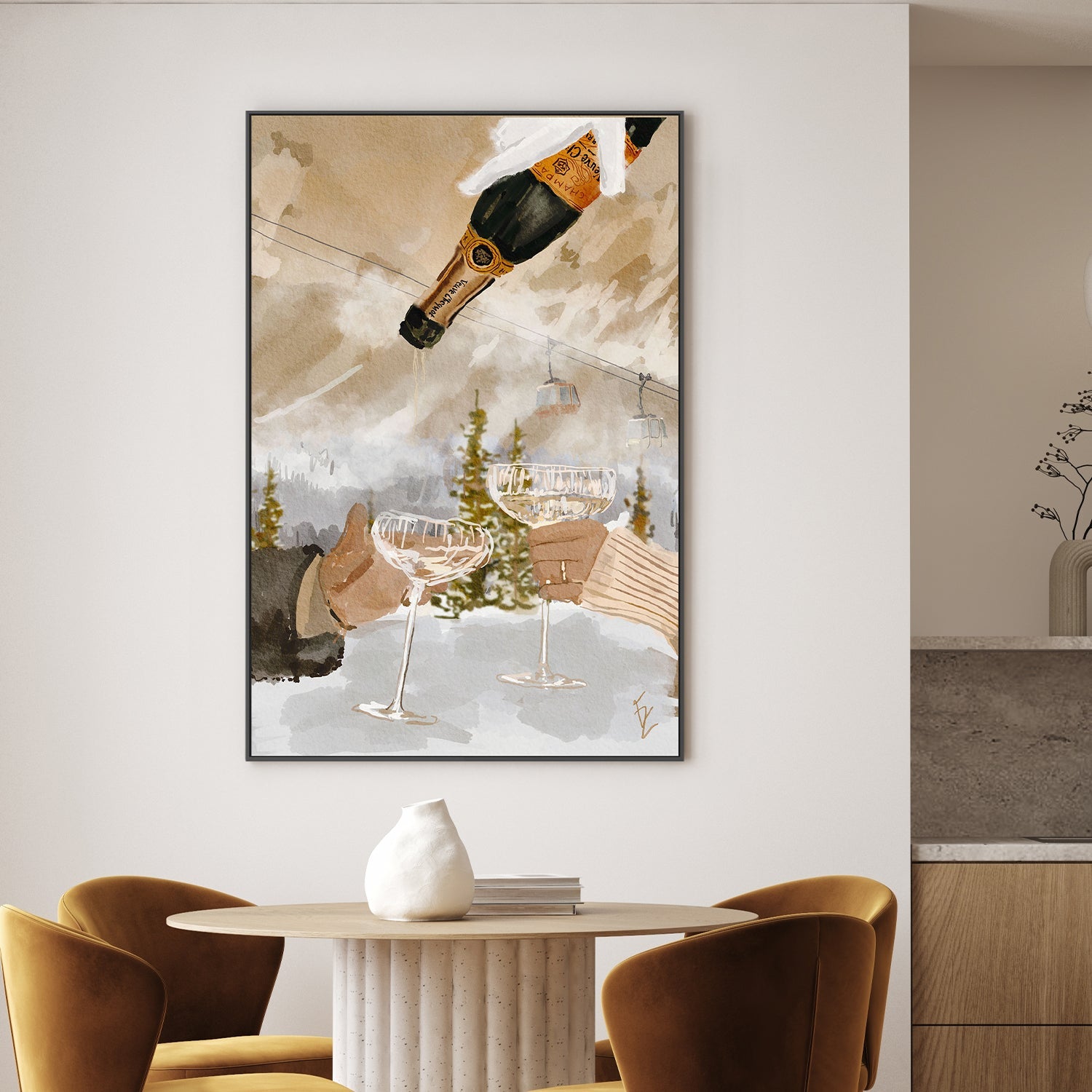 wall-art-print-canvas-poster-framed-Winter Champagne , By Ekaterina Zagorska-2
