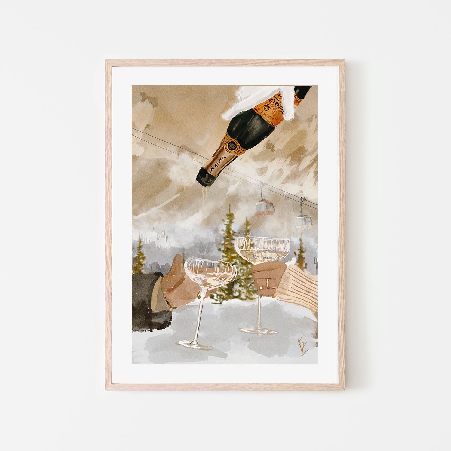 wall-art-print-canvas-poster-framed-Winter Champagne , By Ekaterina Zagorska-6