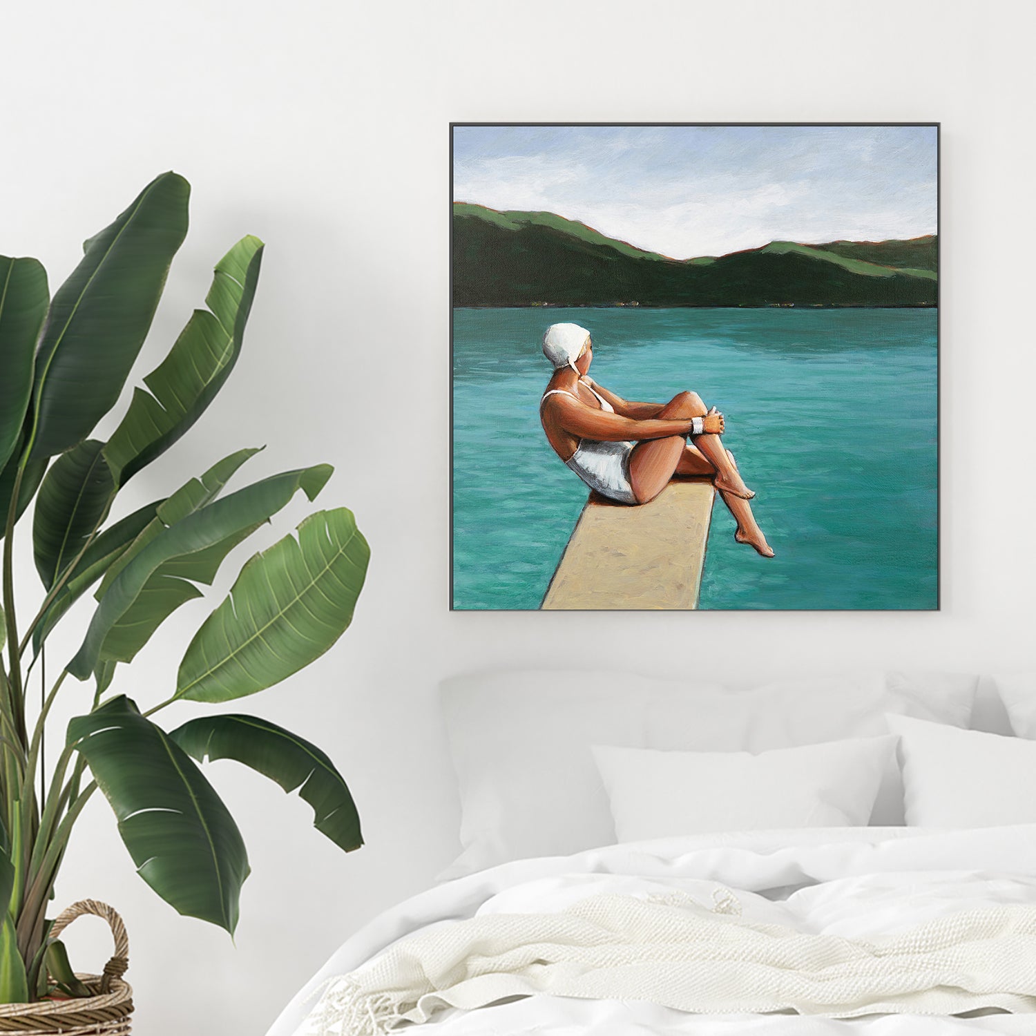 wall-art-print-canvas-poster-framed-Woman At Lake , By Sarah Morrissette-2