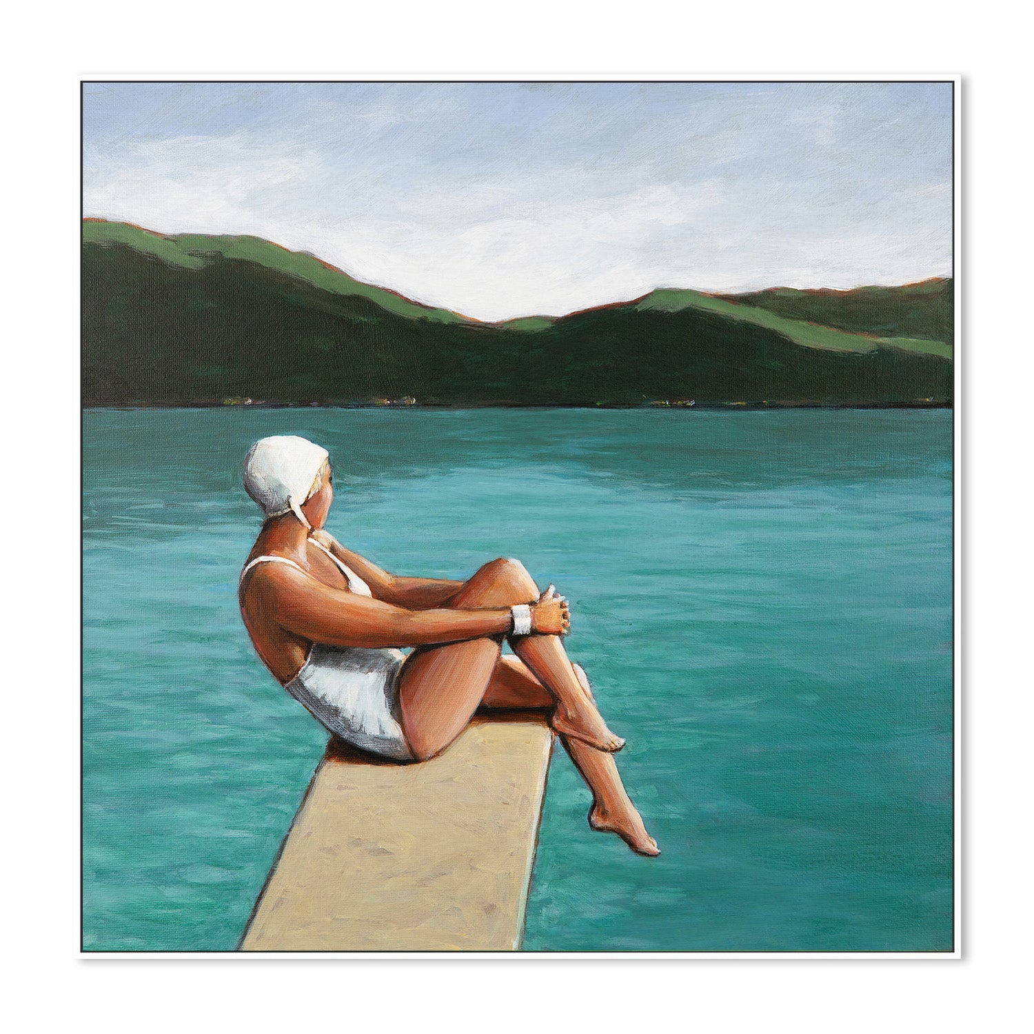 wall-art-print-canvas-poster-framed-Woman At Lake , By Sarah Morrissette-5