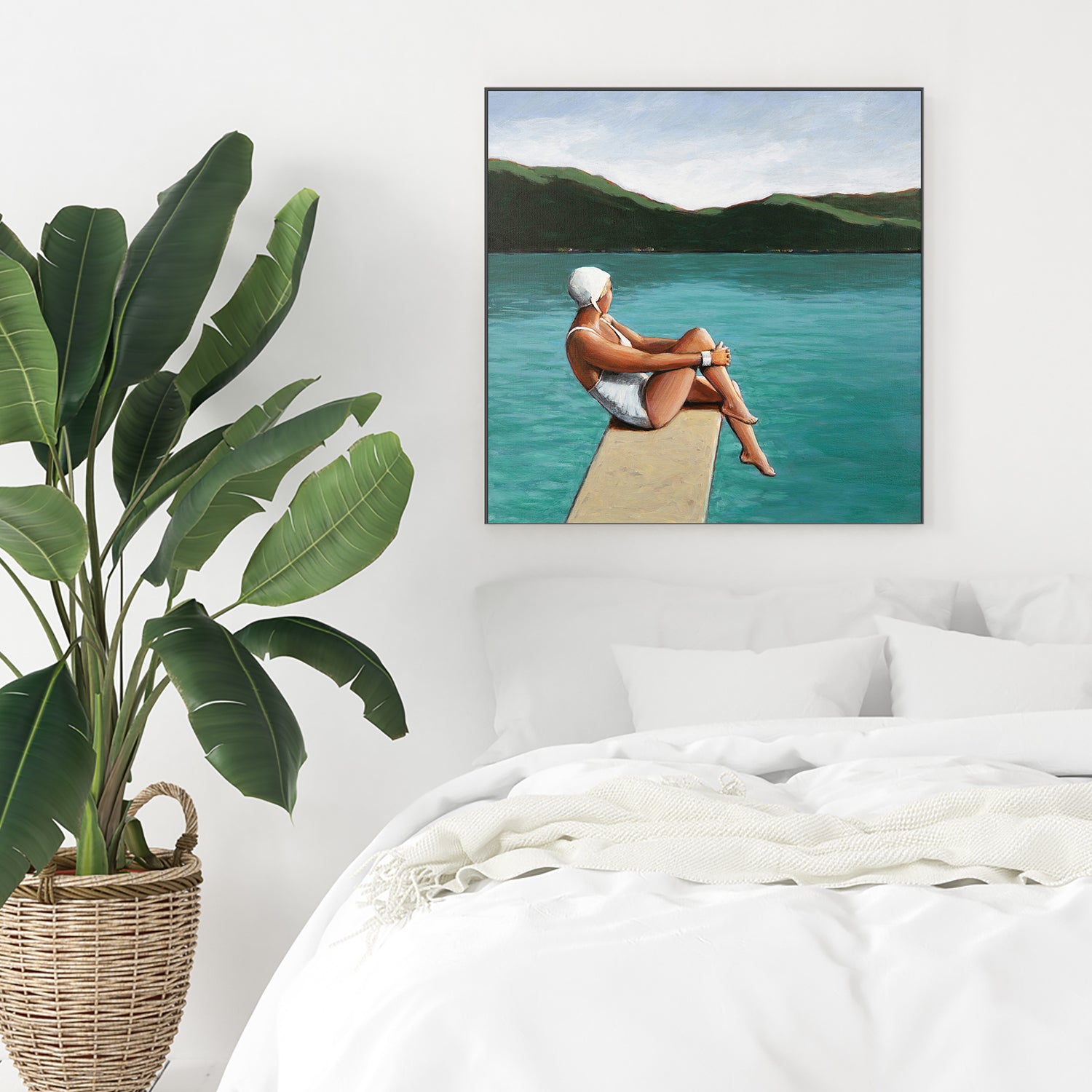 wall-art-print-canvas-poster-framed-Woman At Lake , By Sarah Morrissette-7