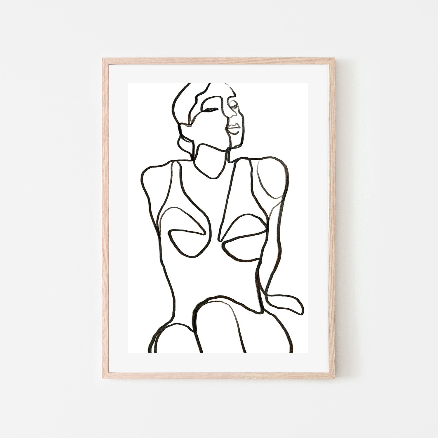 wall-art-print-canvas-poster-framed-Woman Body Line Art-6