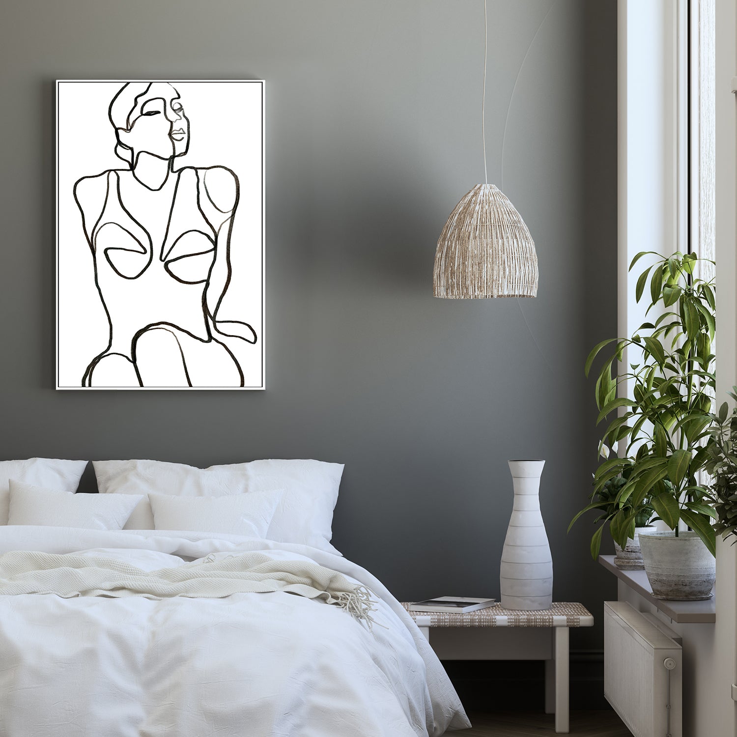 wall-art-print-canvas-poster-framed-Woman Body Line Art-7